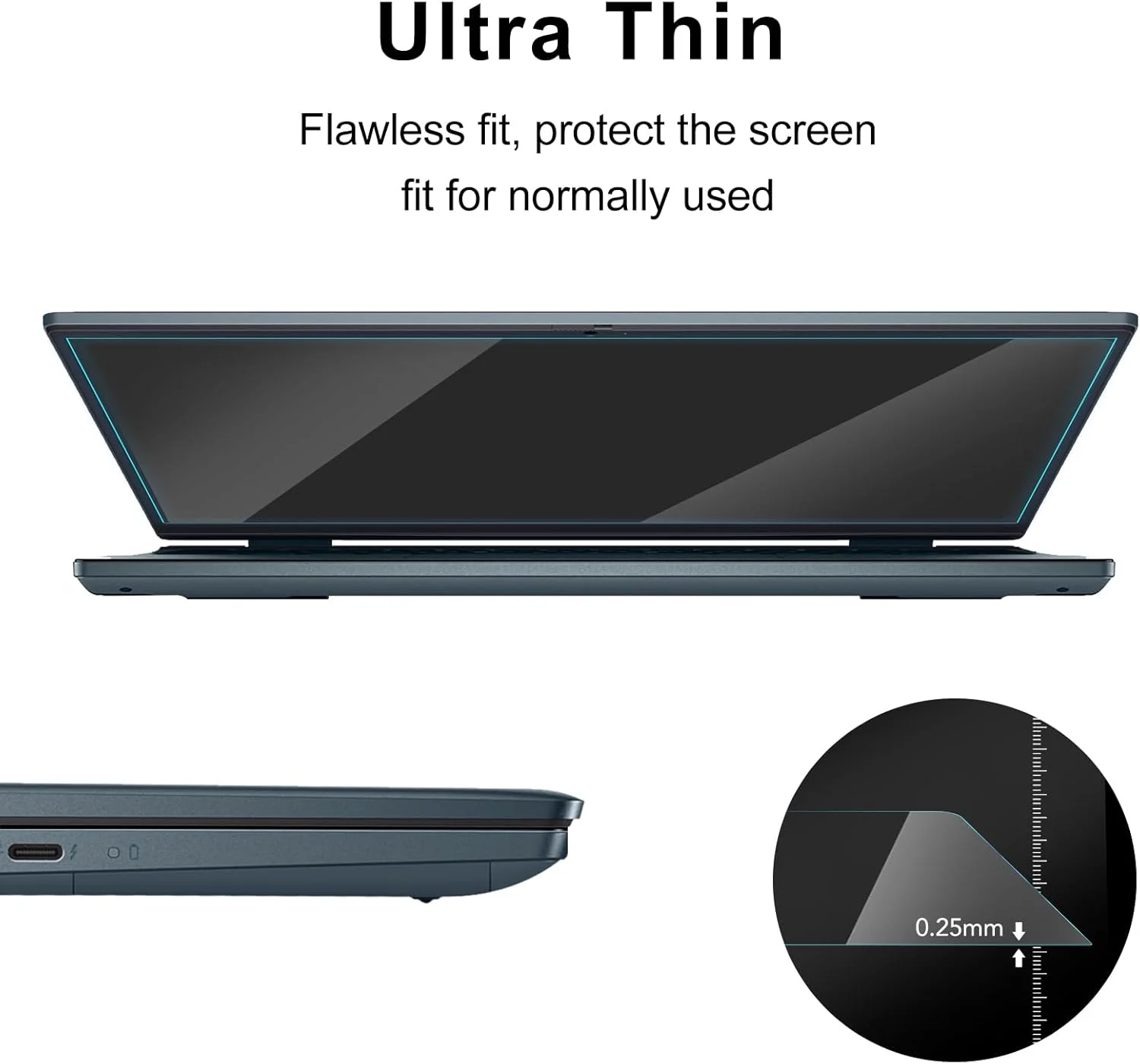 محافظ صفحه نمایش شیشه ای مقاوم 13.3 اینچی جهانی برای لپ تاپ، سازگار با HP/Dell/Acer/ASUS/Samsung/Lenovo/MSI/Toshiba/LG/Razer Blade، نسبت تصویر 16:9، بدون حباب، ضد خش، فوق العاده شفاف، بسته 2 عددی