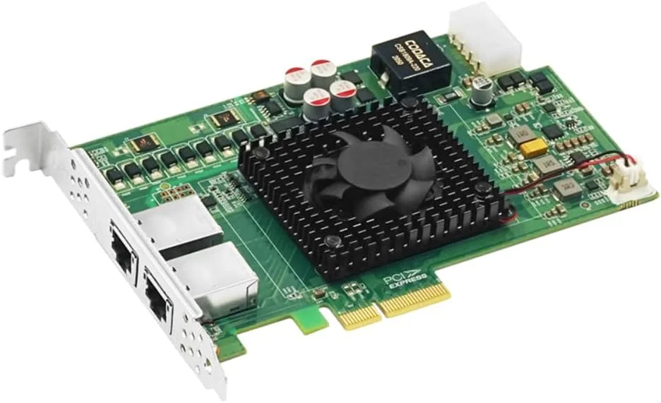 کارت کپچر تصویر دو پورت 10G POE+ اترنت PCIe x4 (اینتل X550)
