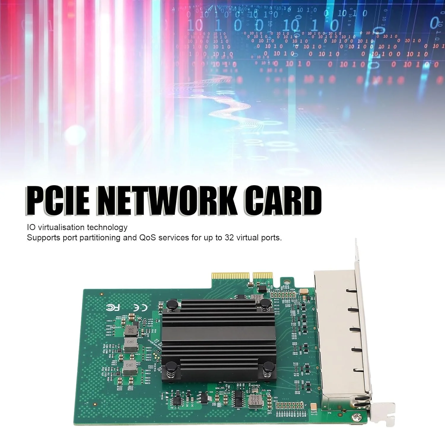 کارت شبکه گیگابیتی PCIe، آداپتور اترنت 6 پورت RJ45 با تراشه I350 برای رایانه شخصی رومیزی، پشتیبانی از 7، 8، 8.1، 10، Server 2012، 2008، 2016، Freebsd، VMWare ESXi
