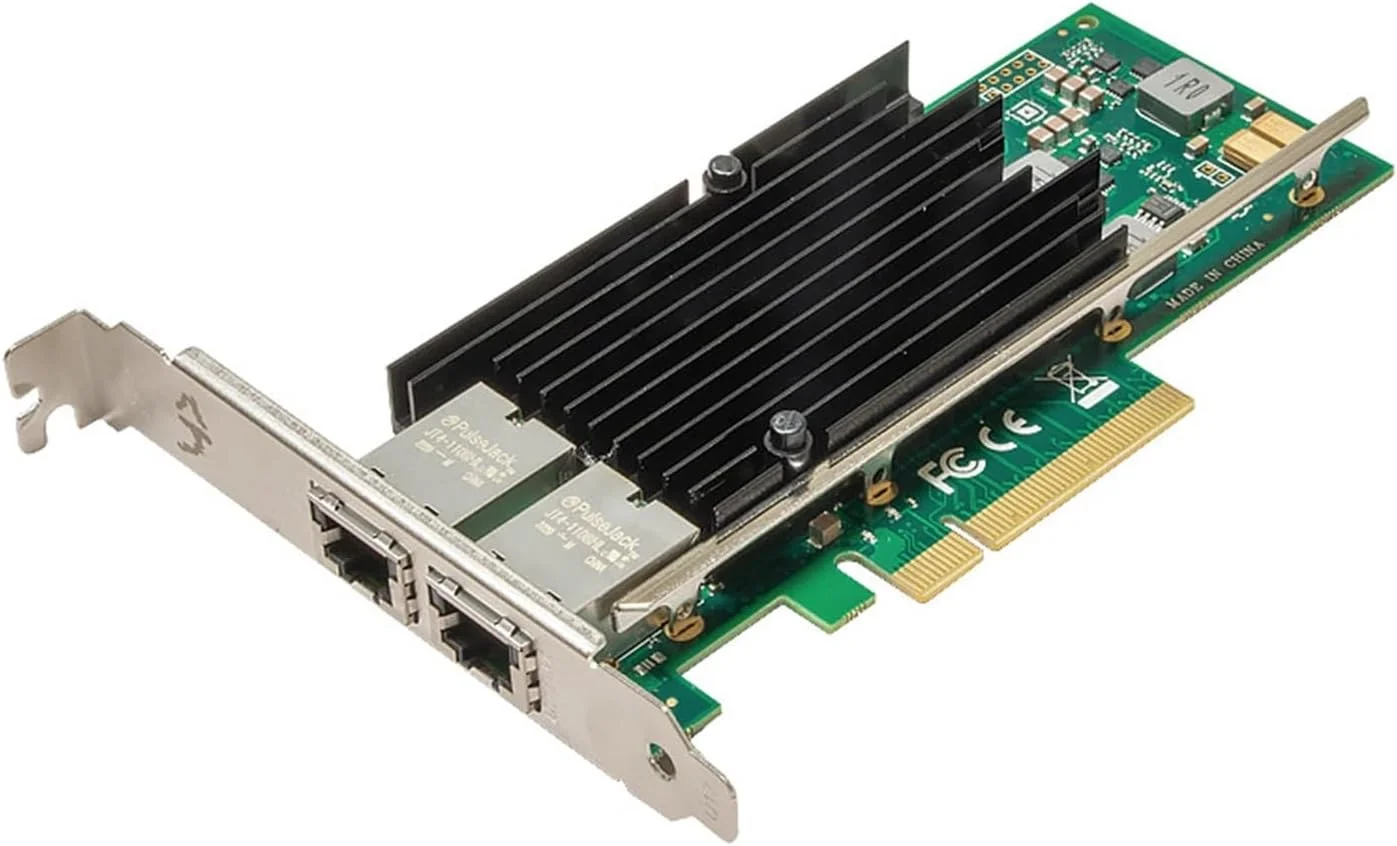 کارت شبکه اترنت X540 10G PCIEX8 با دو پورت RJ45 10Gbps