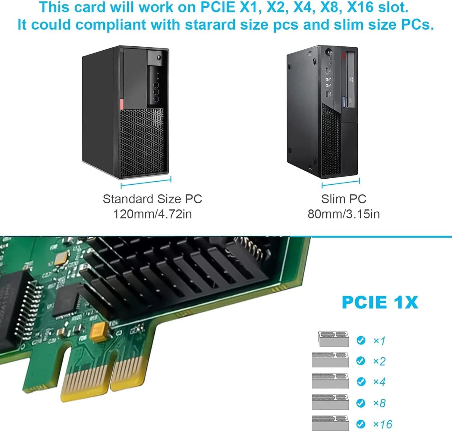 کارت شبکه PCIe دو پورت 2.5G + 2 عدد کابل اترنت Cat8