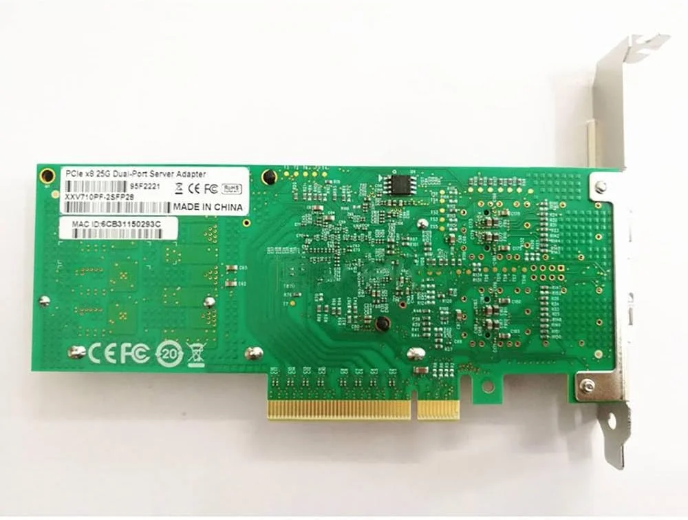 آداپتور سرور دو پورت 25G مدل XXV710-DA2 PCIe x8، کارت شبکه فیبر نوری دو پورت 25G مدل XXV710PF-2SFP28، کارت شبکه NIC SFP28-25G-SR