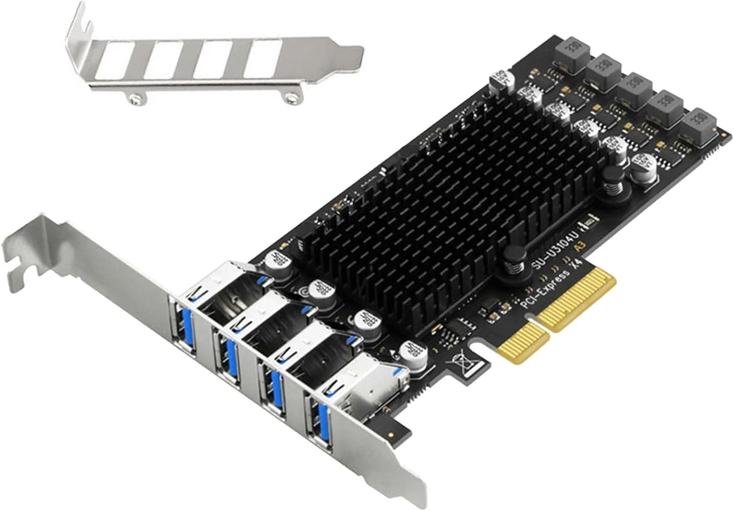 کارت توسعه USB3.2 PCIE به 4 پورت USB، کارت مبدل کنترلر USB3.2 برای کامپیوتر رومیزی صنعتی PCIe USB