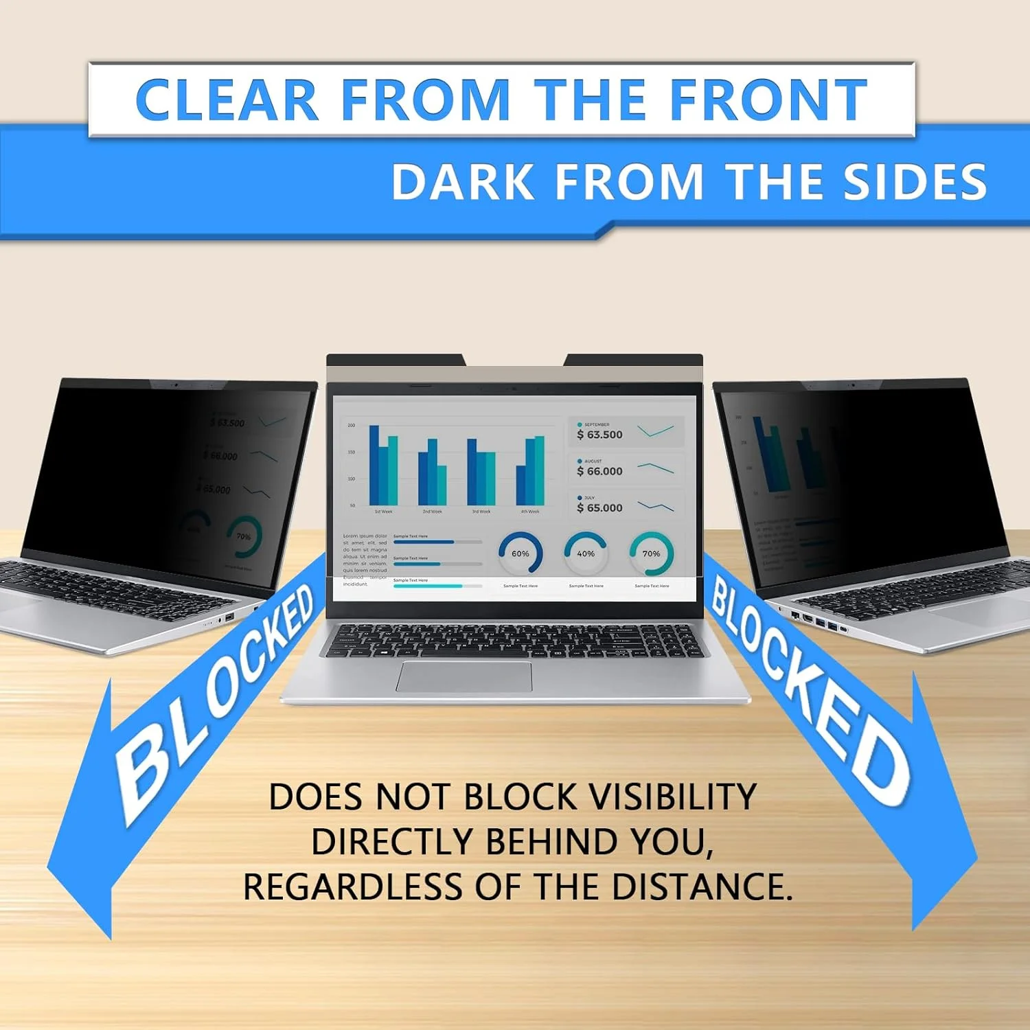 فیلتر حریم خصوصی مغناطیسی 14 اینچی لپ تاپ، سازگار با HP Dell Acer Asus Samsung Lenovo، برای صفحه نمایش عریض 16:10 قابل جابجایی و محافظ ضد تابش نور