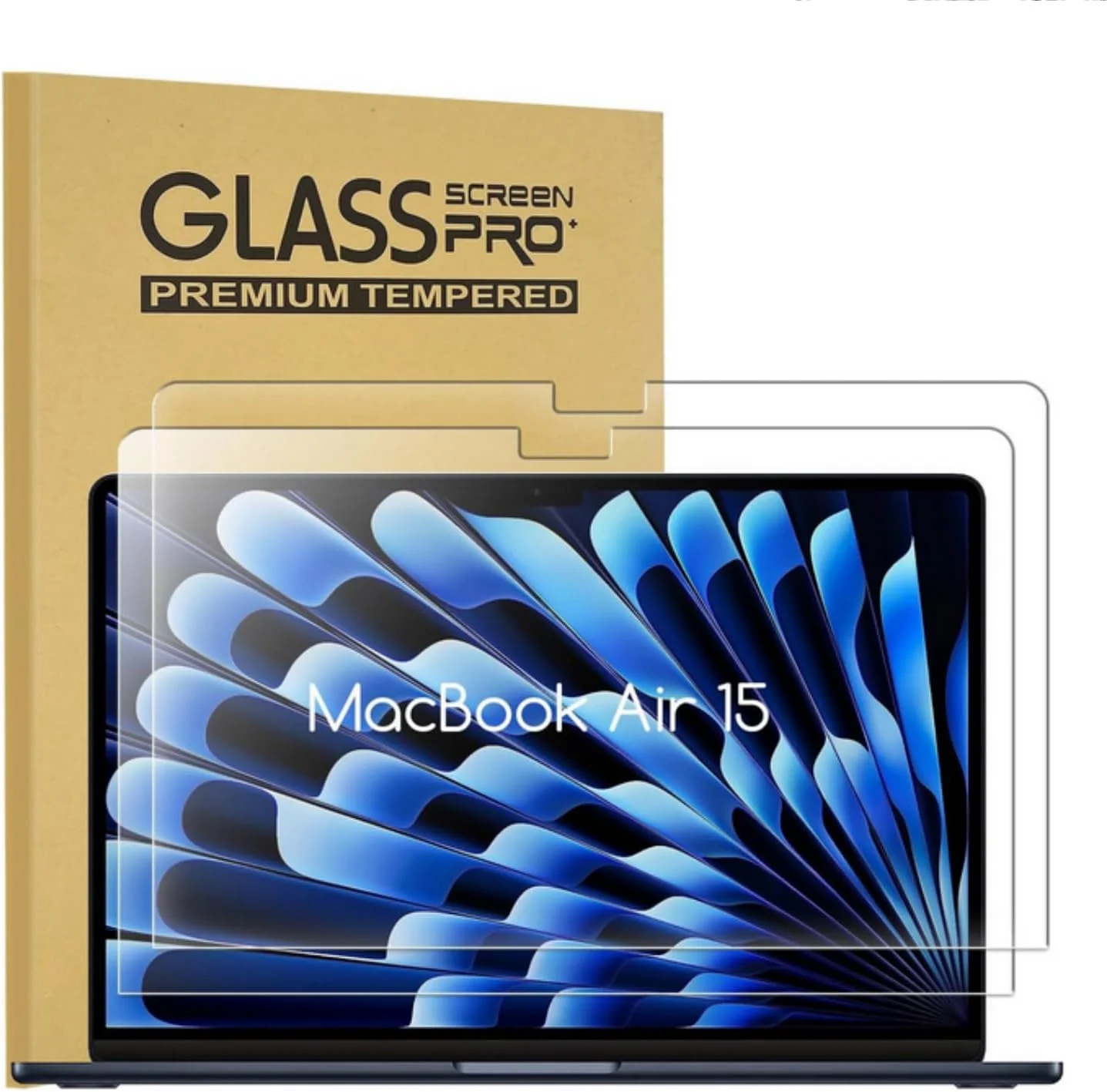 محافظ صفحه نمایش شیشه ای حرارت دیده SKEIDO، بسته 2 عددی، مناسب برای لپ تاپ جدید Apple MacBook Air 15 اینچ (مدل: A3114 A2941) با تراشه M3 M2، صفحه نمایش رتینا مایع 15.3 اینچی محافظ صفحه نمایش شیشه ای حرارت دیده SKEIDO، بسته 2 عددی، مناسب برای لپ تاپ جدید Apple MacBook Air 15 اینچ (مدل: A3114 A2941) با تراشه M3 M2، صفحه نمایش رتینا مایع 15.3 اینچی