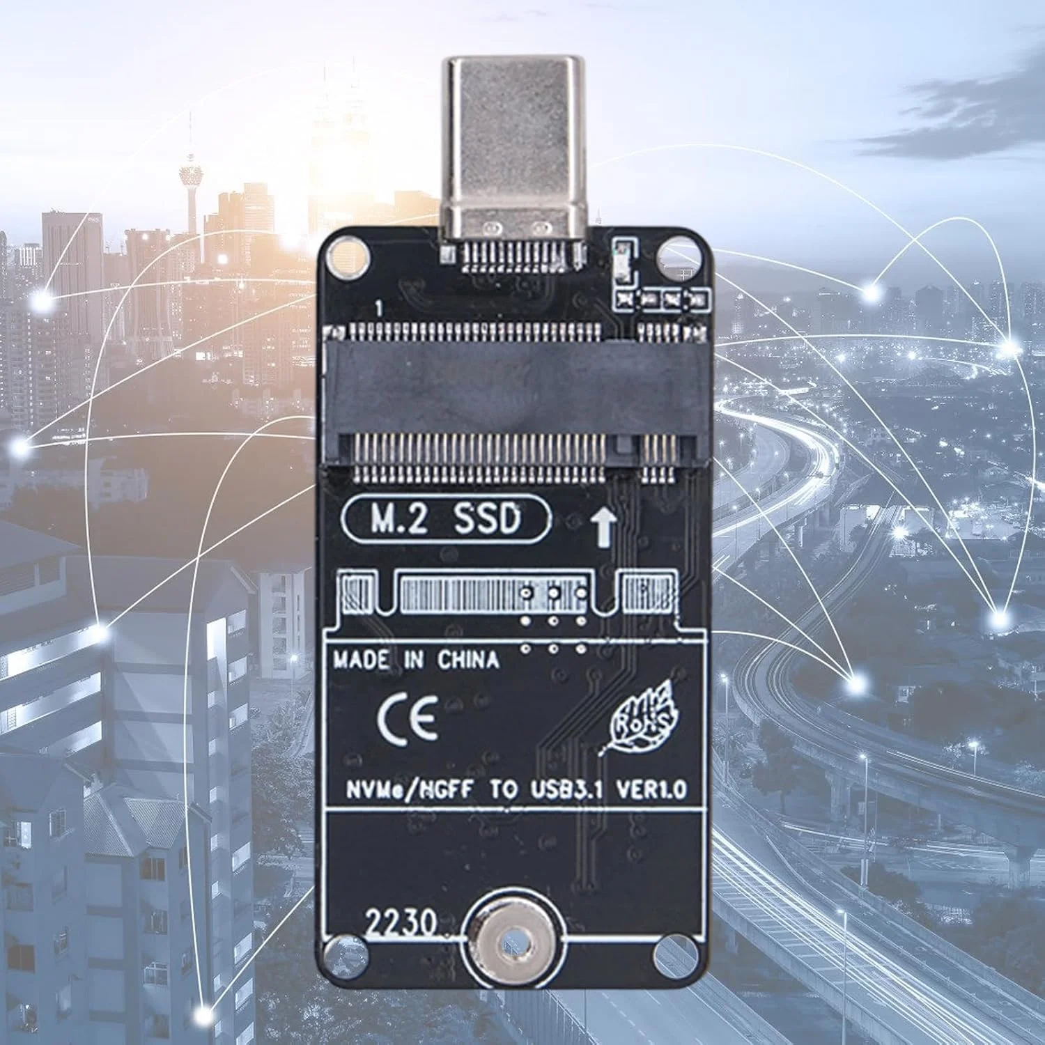 آداپتورهای دو پروتکل NVMe SATAs HDDs، مبدل های ذخیره سازی قابل حمل Type C USB 3.1 10Gbps، کارت توسعه Ssds لپ تاپ Type C