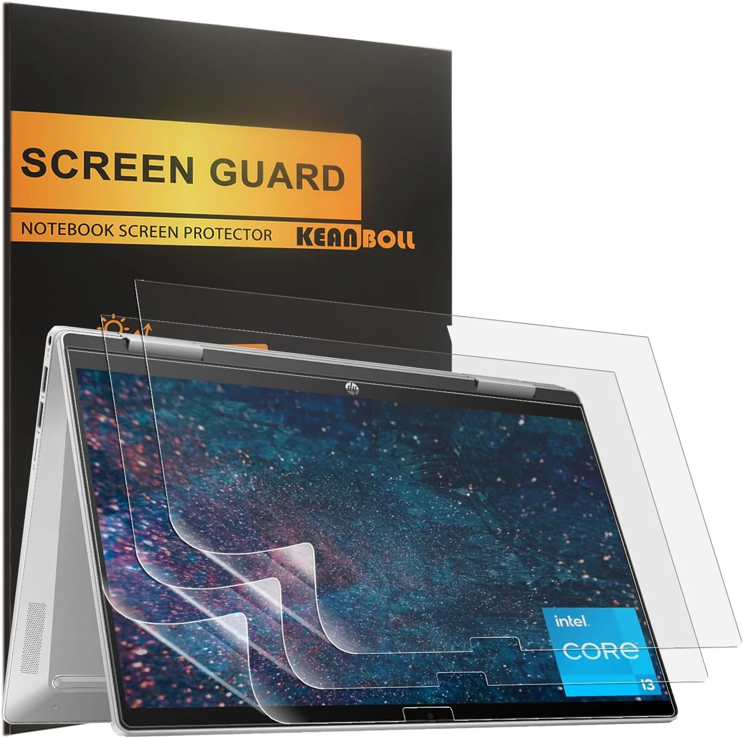 محافظ صفحه نمایش 3 عددی KEANBOLL طراحی شده برای لپ تاپ 14 اینچی HP Pavilion x360 2-in-1 (سری 14 اینچ / 14-ek)، ضد تابش نور و ضد اثر انگشت (مات) - (N/A: HP Envy x360 14 2-in-1)