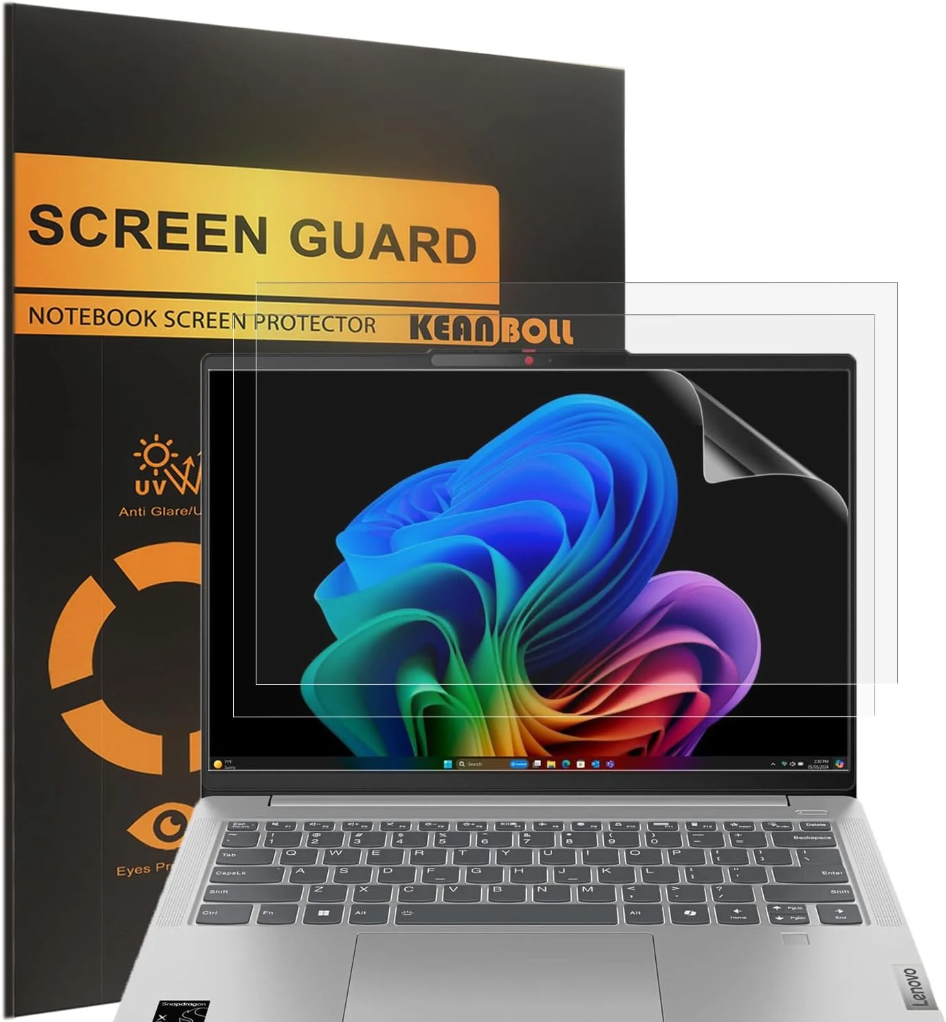 محافظ صفحه نمایش مات ضد انعکاس نور KEANBOLL بسته 3 عددی برای لپ تاپ های 14 اینچی Lenovo IdeaPad Slim 3/3i/5/5i - سازگار با مدل ها: 14IRU10/14AHP10/14ARP10/14IRH10/14AKP10/14IRH10R