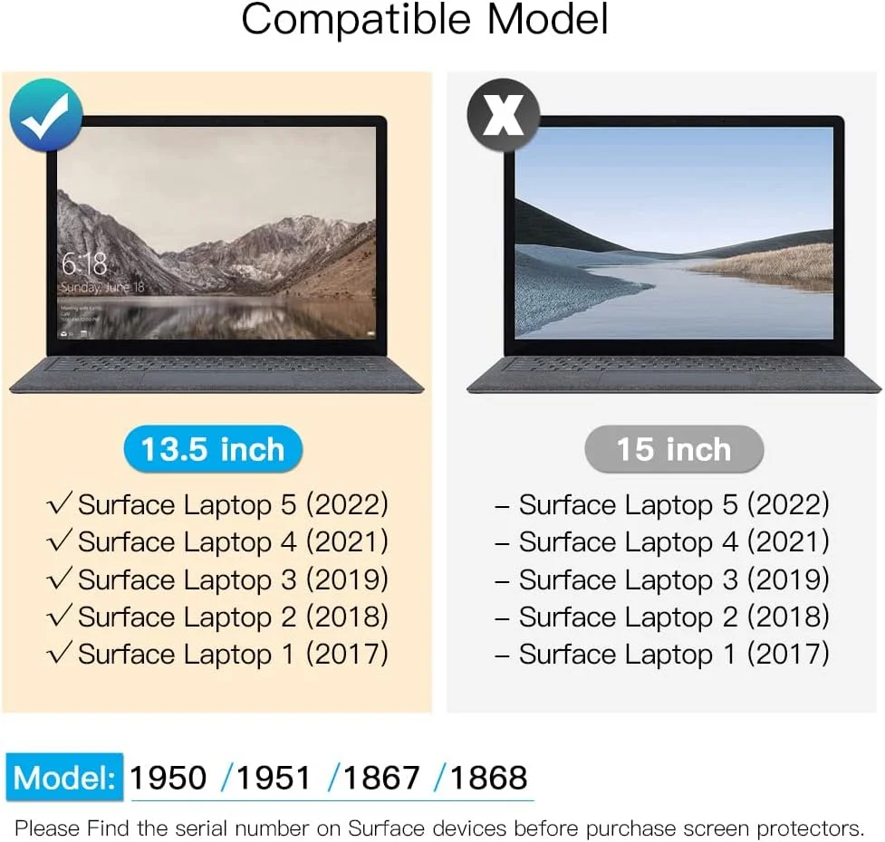 محافظ صفحه نمایش حریم خصوصی FILMEXT برای لپ تاپ 13.5 اینچی Microsoft Surface نسل 2/3/4/5، محافظ صفحه نمایش حریم خصوصی قابل جابجایی 13.5 اینچی ضد جاسوسی، ضد تابش نور آبی