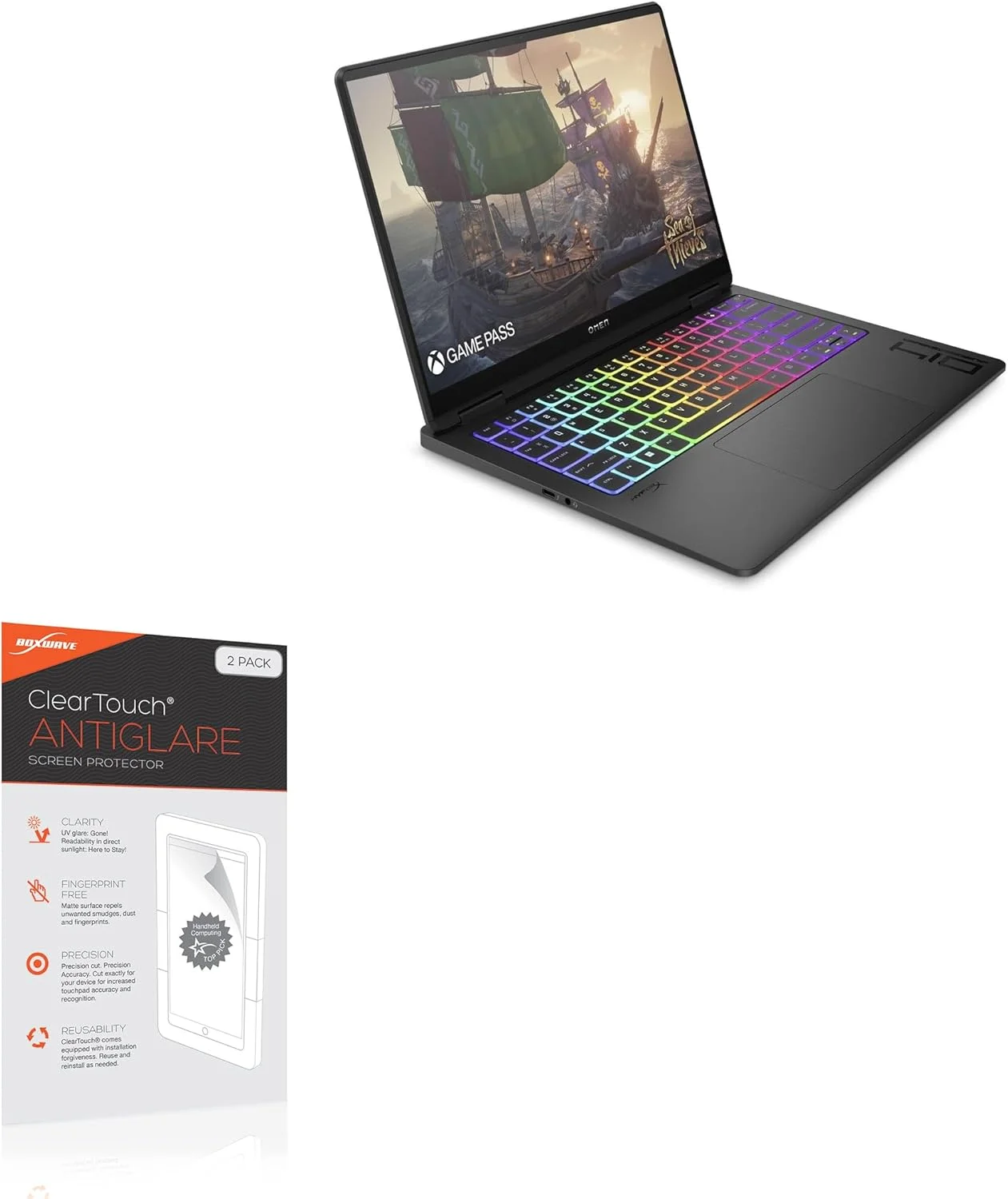 محافظ صفحه نمایش BoxWave سازگار با HP Omen Transcend 14 - ClearTouch ضد بازتاب نور (2 عددی)، لایه مات ضد اثر انگشت محافظ صفحه نمایش BoxWave سازگار با HP Omen Transcend 14 - ClearTouch ضد بازتاب نور (2 عددی)، لایه مات ضد اثر انگشت