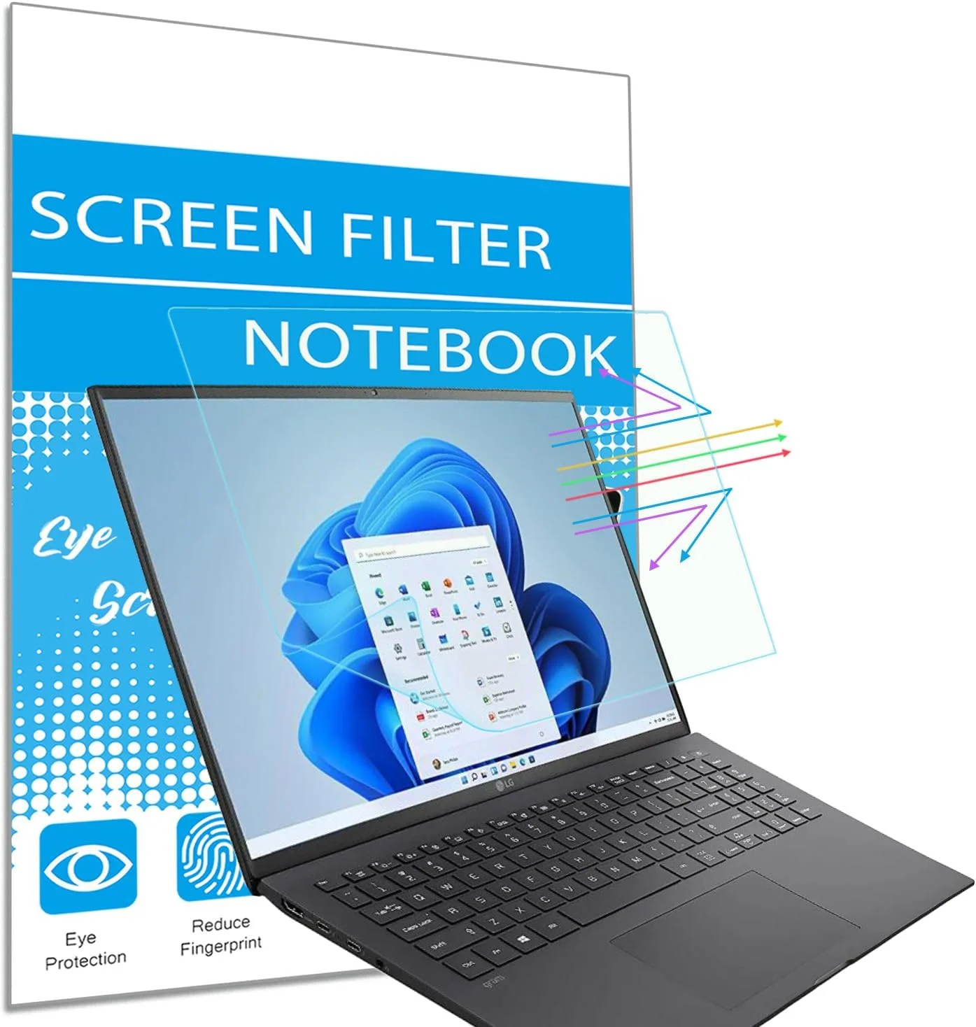 محافظ صفحه نمایش ضد نور آبی و ضد انعکاس i-Tensodo، بسته 2 عددی، برای لپ تاپ های Lenovo Yoga 7 16 اینچ، Lenovo Legion 16 اینچ، Lenovo IdeaPad 5/5i Pro 16، Slim 3/5/7 16، Flex 5 16، ThinkPad T16