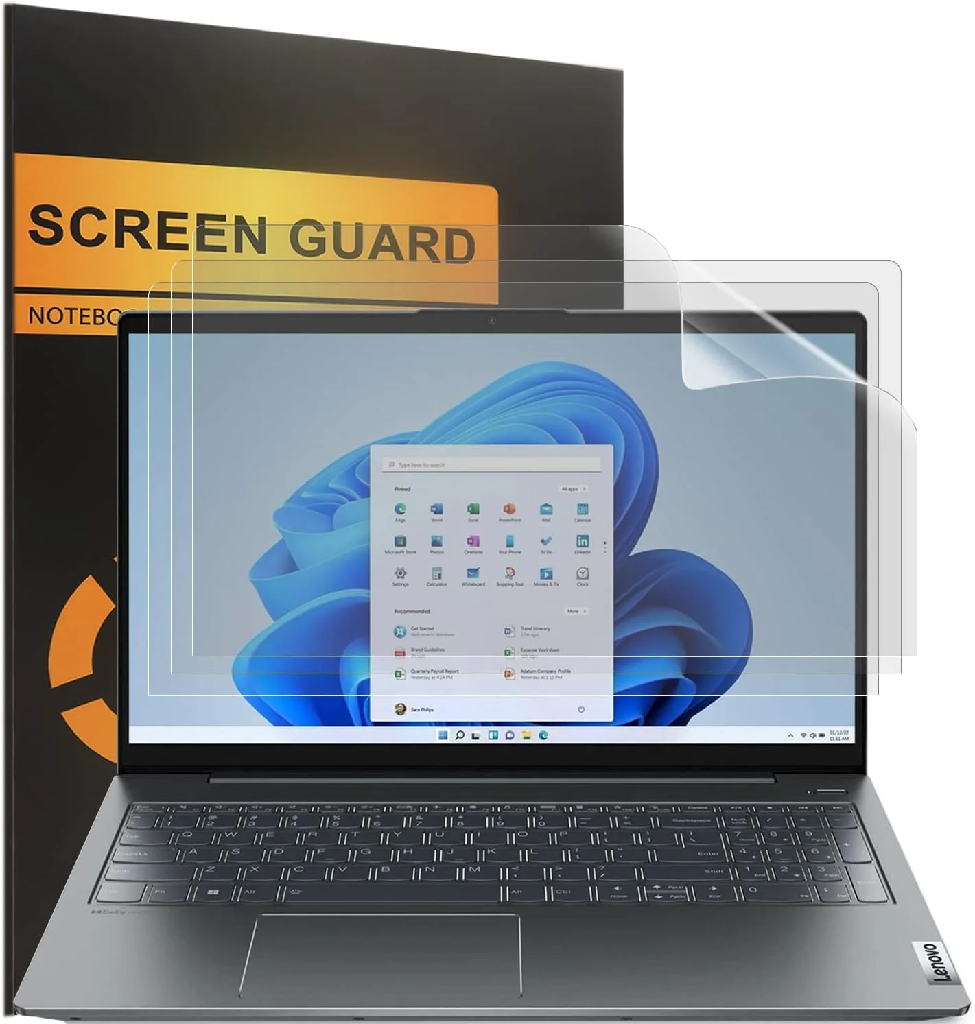 محافظ صفحه نمایش ضد انعکاس نور 3 عددی برای لپ تاپ های 15.6 اینچی لنوو | سازگار با IdeaPad 3/3i/5/5i، Legion 5/5i/5p، Legion 7/7i، LOQ 15، Lenovo V15، Lenovo ThinkBook 15 | ضد اثر انگشت (مات)