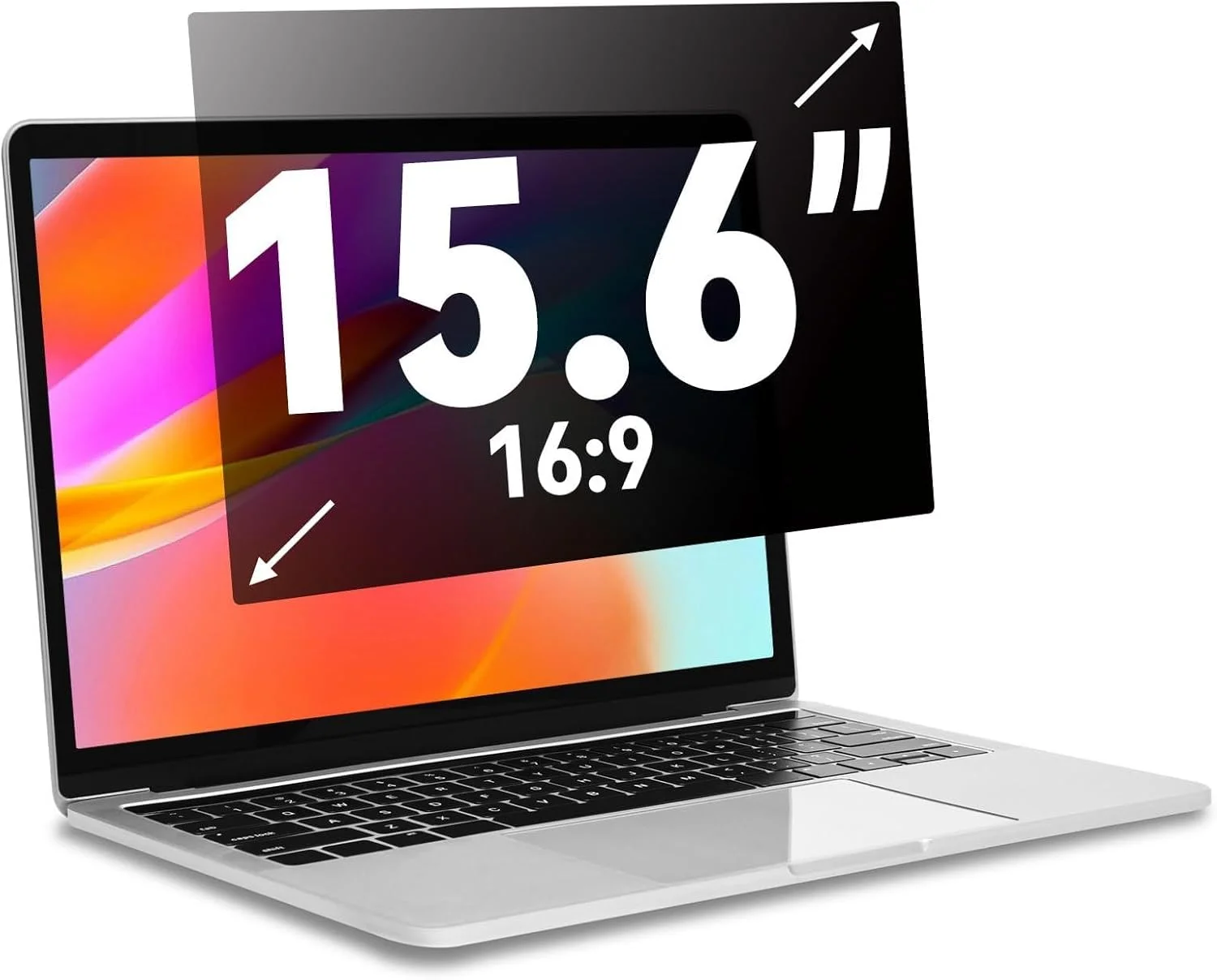 محافظ صفحه نمایش حریم خصوصی لپ تاپ 15.6 اینچی MOSISO، ضد تابش نور و ضد دید از زوایای کناری، سازگار با لپ تاپ های 15.6 اینچی HP/Lenovo/Dell/Acer/ASUS با نسبت تصویر 16:9