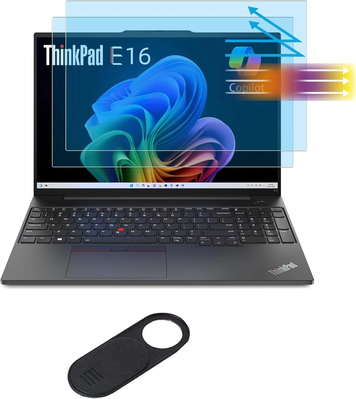 محافظ صفحه نمایش دو عددی MUBUY-GOL برای Lenovo ThinkPad E16 T16 P16s L16 16P/ ThinkPad P1 Gen 7/ ThinkBook 16 /Yoga Pro 7i 16 /IdeaPad Flex 5 16، فیلتر محافظ چشم ضد نور آبی و ضد تابش، کاهش خستگی چشم