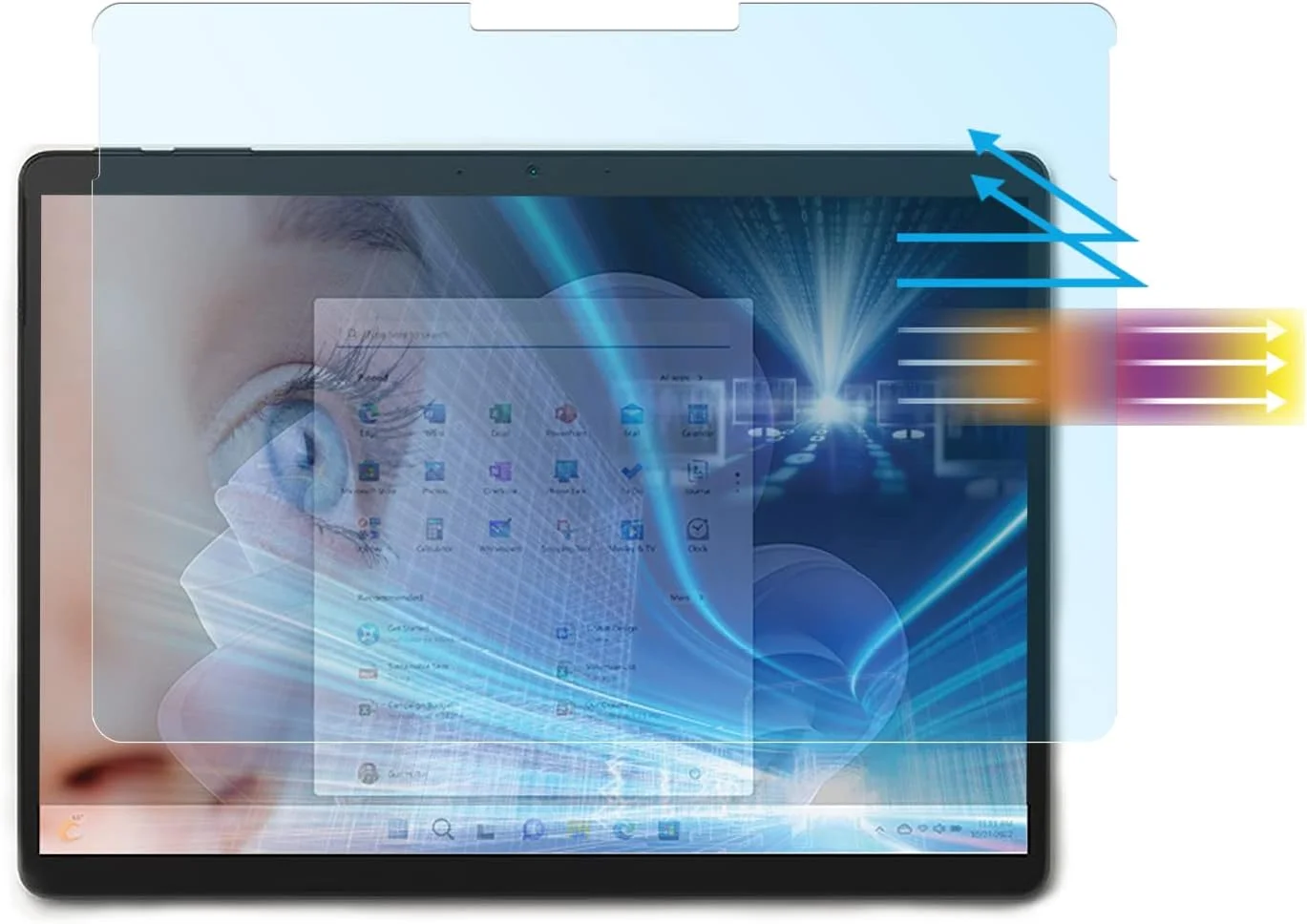 محافظ صفحه نمایش ضد نور آبی و ضد انعکاس برای مایکروسافت سرفیس پرو 11/پرو 10 و سرفیس پرو 9/پرو 8 /پرو X 2023-2019 لپ تاپ 13 اینچی، لوازم جانبی محافظ صفحه نمایش به کاهش خستگی چشم شما کمک می کند…