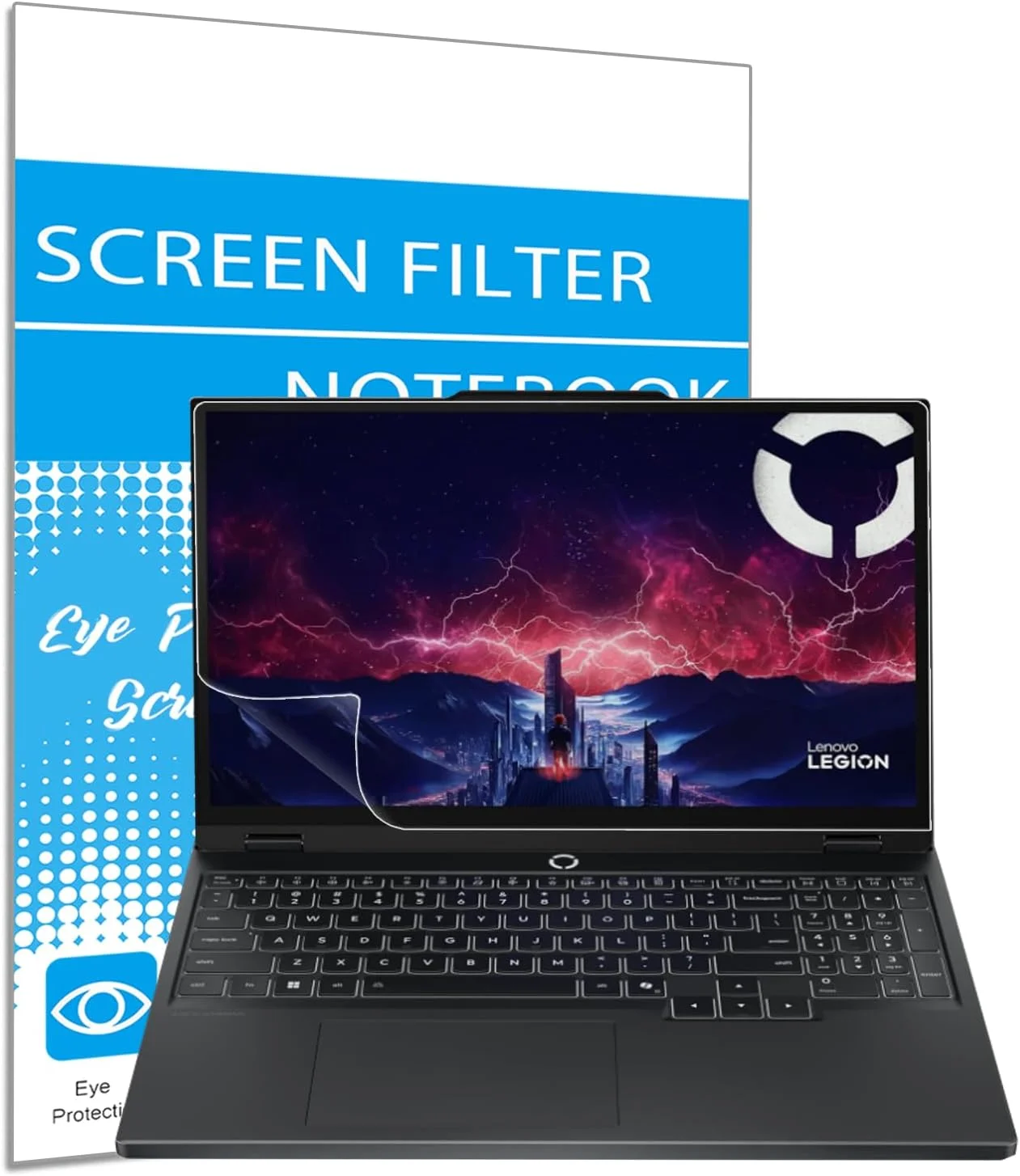 محافظ صفحه نمایش ضد انعکاس نور i-Tensodo، بسته 2 عددی، 15.1 اینچی، مناسب برای لپ تاپ های Lenovo Legion 5 15.1" و Legion 5i 15.1" مدل 2025، محافظت از چشم