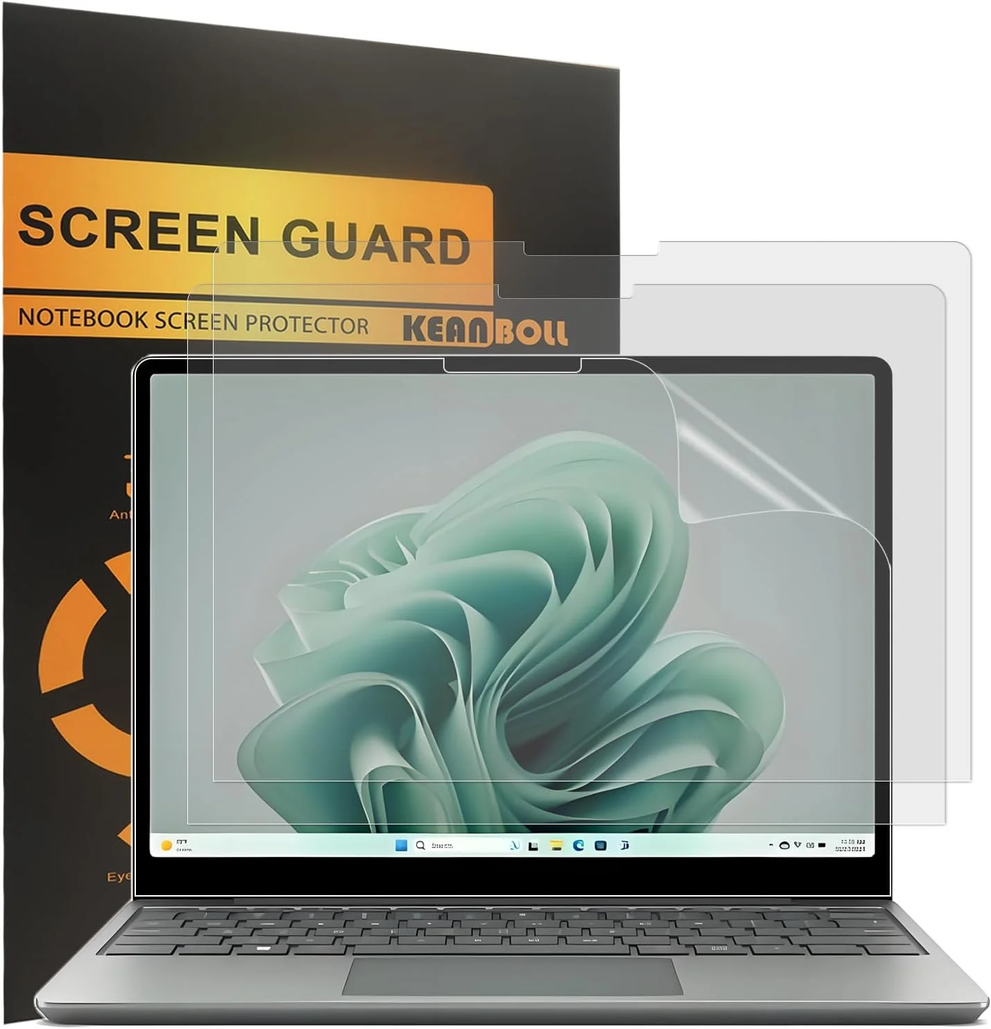 محافظ صفحه نمایش مات ضد انعکاس نور KEANBOLL بسته 3 عددی مناسب برای Microsoft Surface Laptop Go 3 / Go 2 (12.4 اینچ)، کمک به چشمان شما برای کاهش خستگی، کاهش اثر انگشت