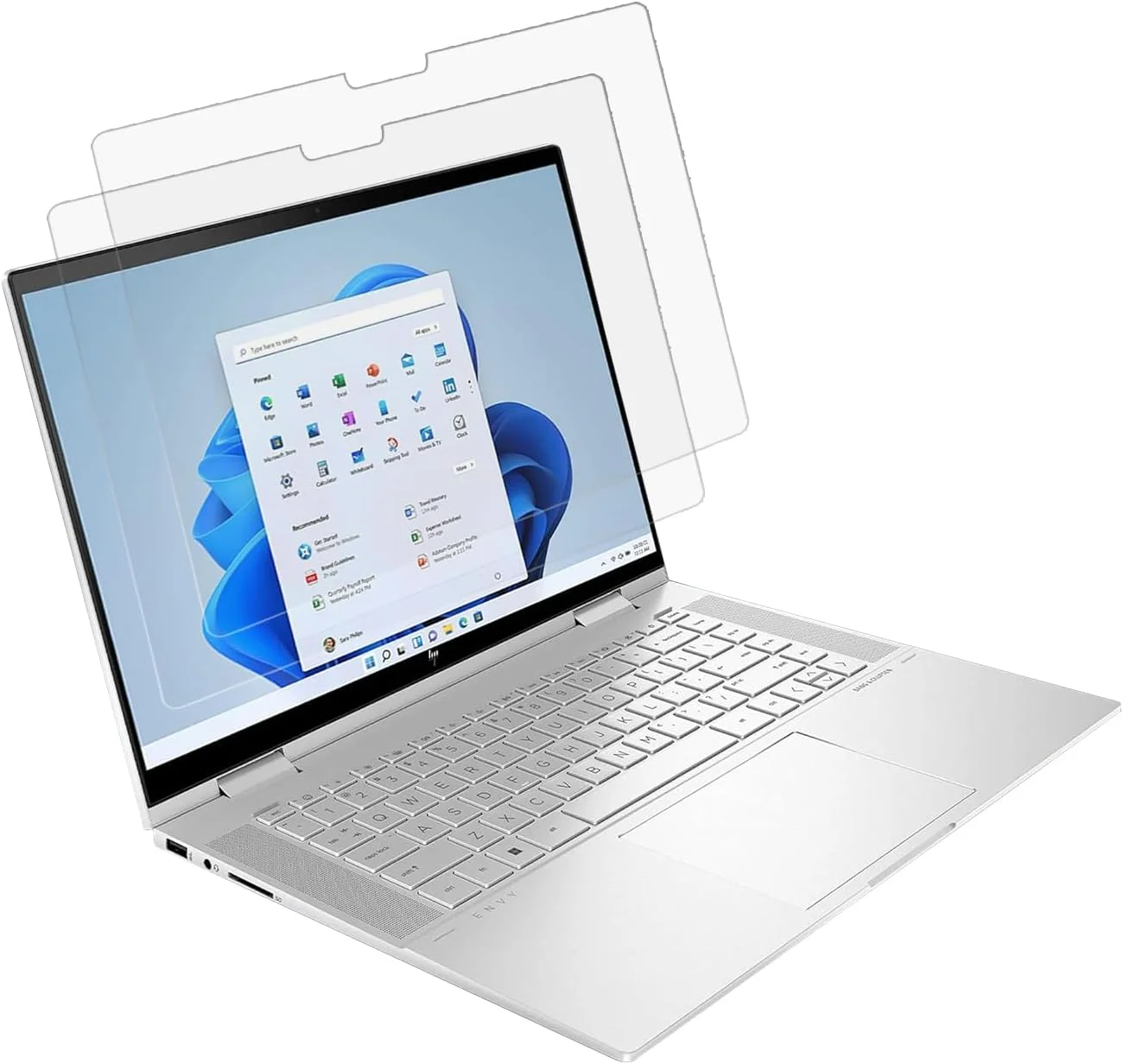دو عدد محافظ صفحه نمایش مات ضد انعکاس نور برای لپ تاپ 15.6 اینچی HP Envy x360 2-in-1 با صفحه لمسی مدل های 15-ey 15-ew 15z-ey 15t-ew، 15-ew0023dx 15-ew0013dx 15-ew0797nr 15-ey0013dx 15-ey0023dx 15-ey0000 15z-ey000