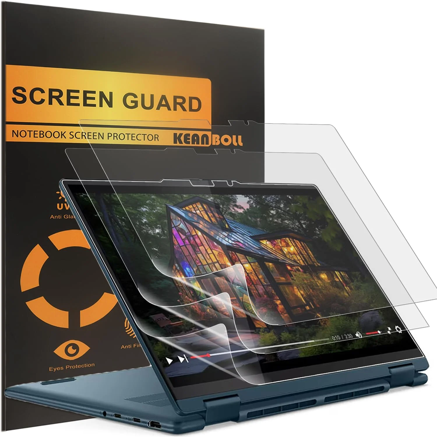 محافظ صفحه نمایش مات ضد اثر انگشت KEANBOLL بسته 3 عددی مناسب برای لپ تاپ های لمسی 16 اینچی Lenovo IdeaPad 5 / 5i 2-in-1 و Lenovo IdeaPad Flex 5 / 5i 2-in-1