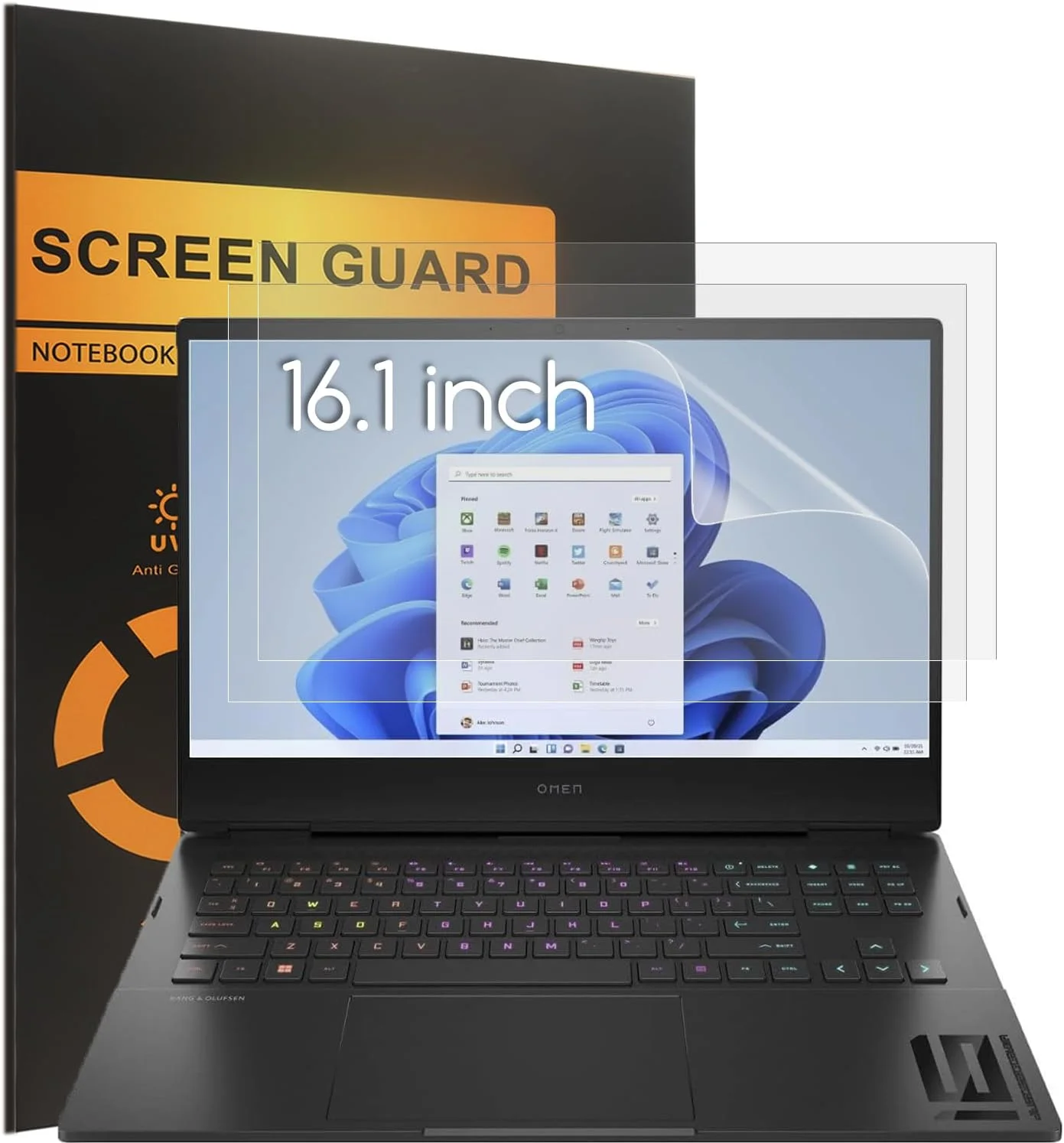 محافظ صفحه نمایش مات ضد انعکاس نور 16.1 اینچی برای لپ تاپ های گیمینگ HP Victus 16.1 اینچ، لپ تاپ گیمینگ HP OMEN 16 16.1 اینچ و لپ تاپ گیمینگ ACEMAGIC 16.1 اینچ، فیلتر ضد اثر انگشت