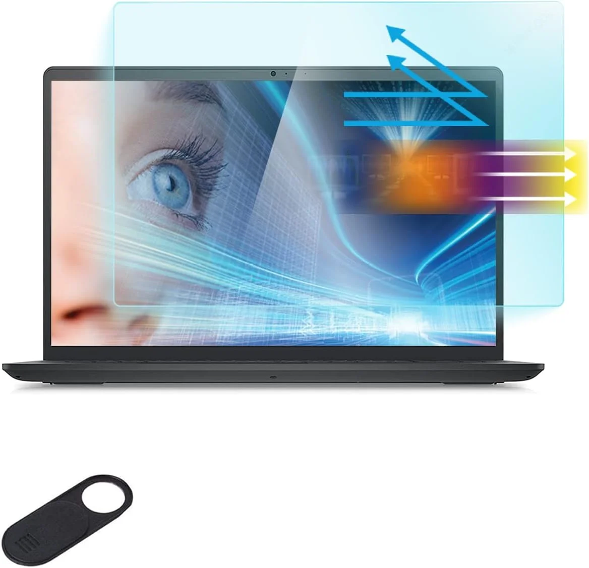 محافظ صفحه نمایش ضد نور آبی برای لپ تاپ های 15.6 اینچی دل Inspiron/Latitude/Precision/Vostro/Dell Gaming G15، دل 3510 3515 3525 3520 3530 3535 3540 3550 5510 5515 5520 5525 5530 5540 5550 7510 7520 7530