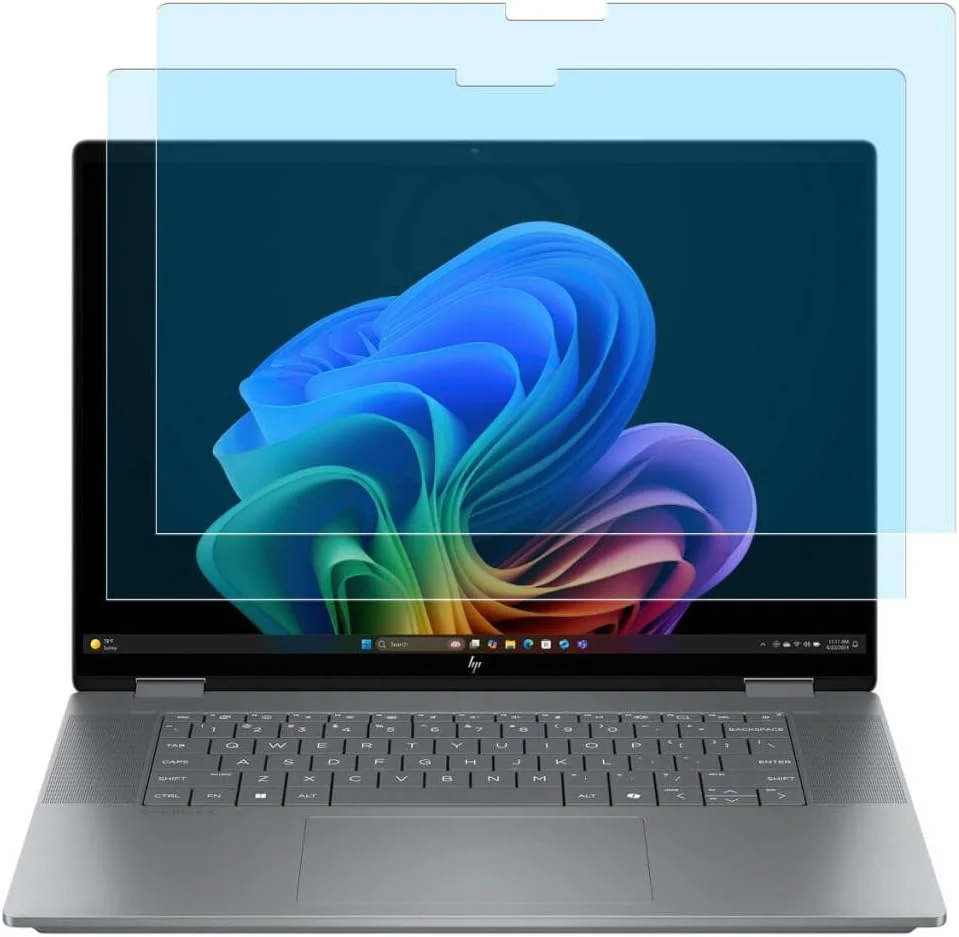 محافظ صفحه نمایش نور آبی MUBUY-GOL، بسته 2 عددی، برای لپ تاپ لمسی 2 در 1 اچ پی OmniBook X Flip 16 اینچی (16-ar00xxx nr)، ضد تابش نور، ضد اثر انگشت، فیلتر ضد اشعه ماوراء بنفش، کاهش خستگی چشم