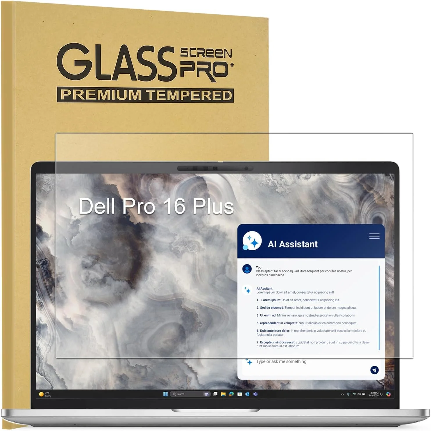 محافظ صفحه نمایش شیشه ای حرارت دیده برای لپ تاپ های دل پرو مکس 16 پلاس، دل پرو مکس 16، دل پرو 16 پلاس، دل 16 پلاس، دل اینسپایرون/پرسیشن/لتیتود/وسترو/جی 16 اینچ، فوق العاده شفاف 9H ضد خش