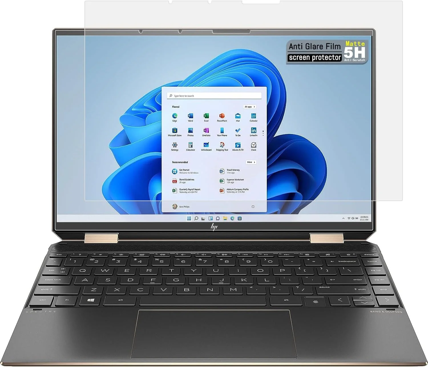 محافظ صفحه نمایش مات ضد انعکاس نور برای لپ تاپ های HP Spectre x360 14-ef 14t-ef 14t-ea 14-ea 14t-ef000/ef200 14-ef2047nr 14t-ea200/ea100 14-ea0047nr 14-ea2035nr با صفحه نمایش 13.5 اینچی - بسته 2 عددی