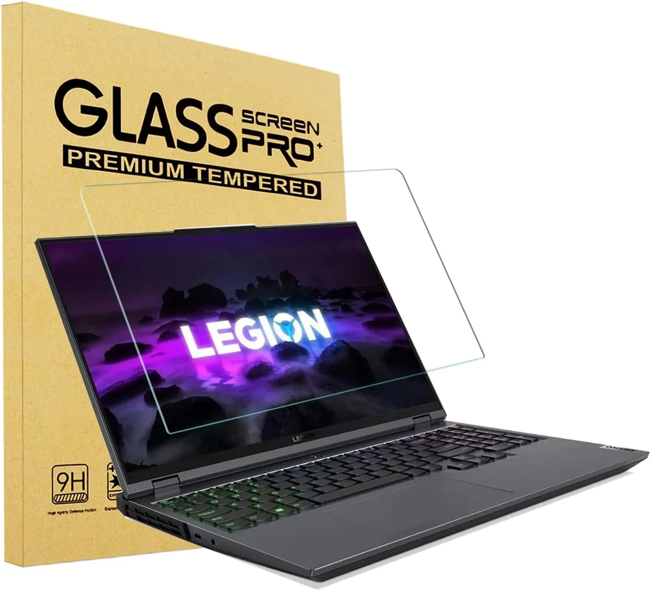 محافظ صفحه نمایش شیشه ای حرارت دیده i-Tensodo برای لپ تاپ 16 اینچی لنوو Legion، Legion 7&7i 16، Legion Slim 5/7/7i 16"، Legion Pro 5 5i 16، Legion 9 9i 16، Legion 5 7 7i 9 Gen 9، 9H، HD Clear، ضد خش