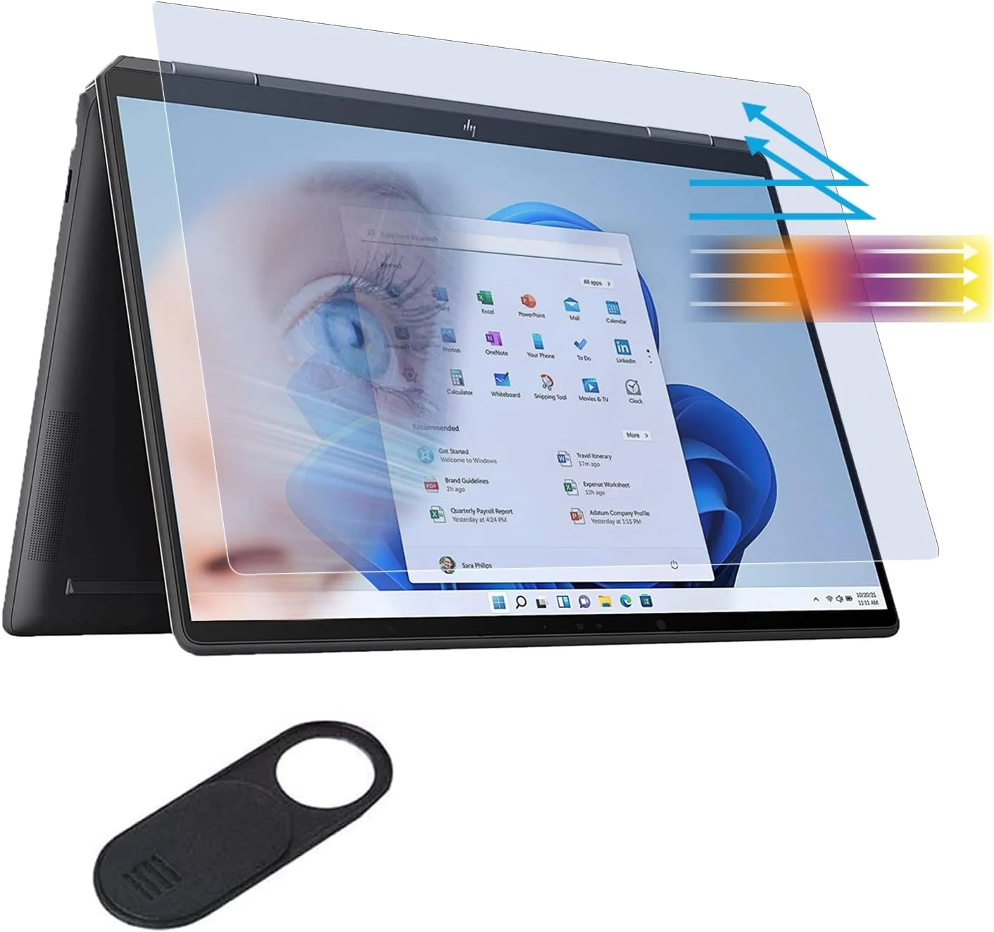محافظ صفحه نمایش ضد نور آبی برای لپ تاپ های 16 اینچی HP OmniBook 5 16/ OmniBook 7 16/Envy 16/Pavilion 16/Spectre x360 16/ZBook 16/ZBook 16 G11-G9/HP EliteBook 860 865 665 660 460 465 (G11-G9)