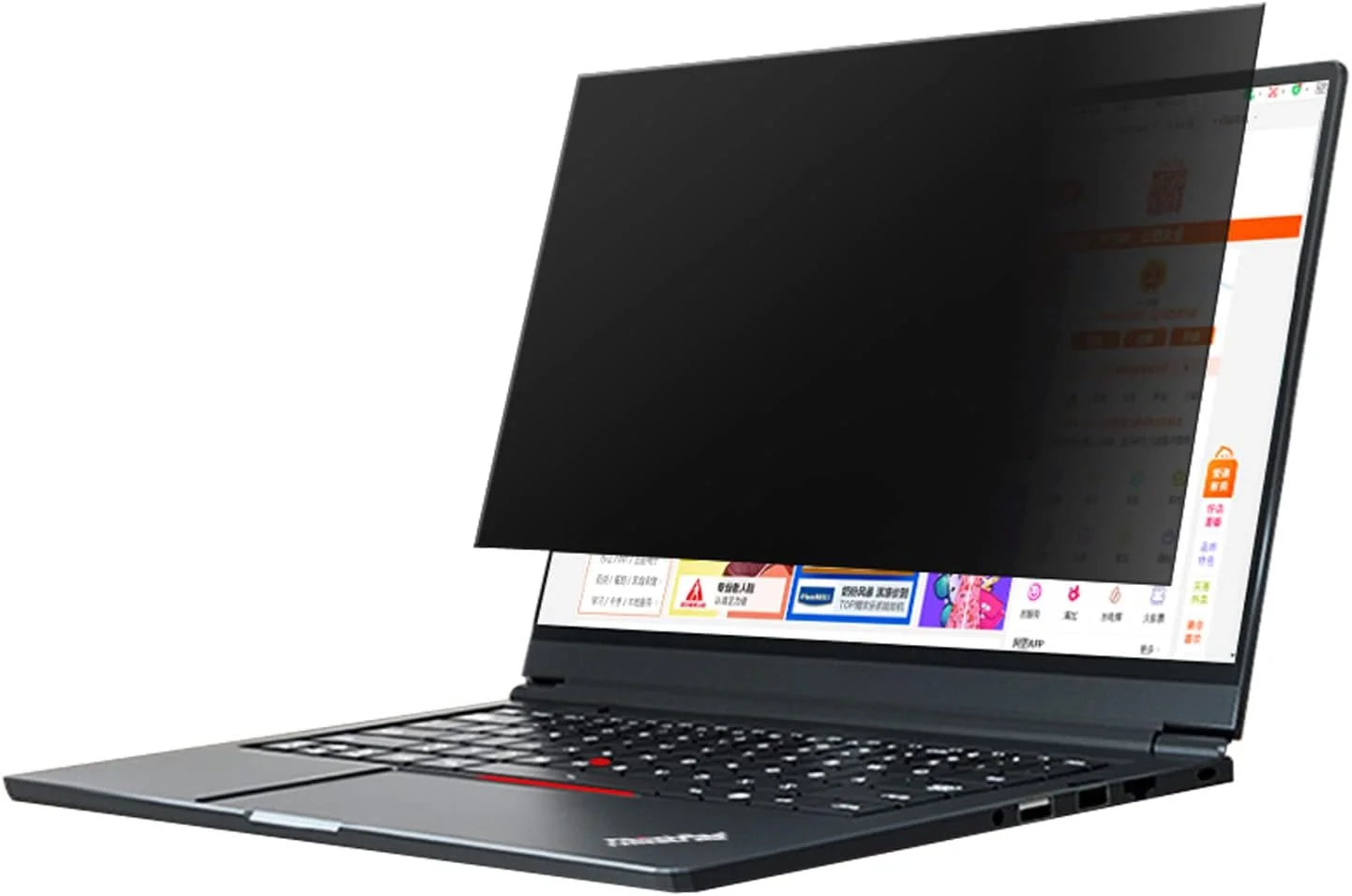 محافظ صفحه نمایش حریم خصوصی طراحی شده برای لپ تاپ 13.3 اینچی ThinkPad X13 Yoga G2 Gen 2، فیلم ضد جاسوسی مات، محافظ TPU، برچسب محافظ