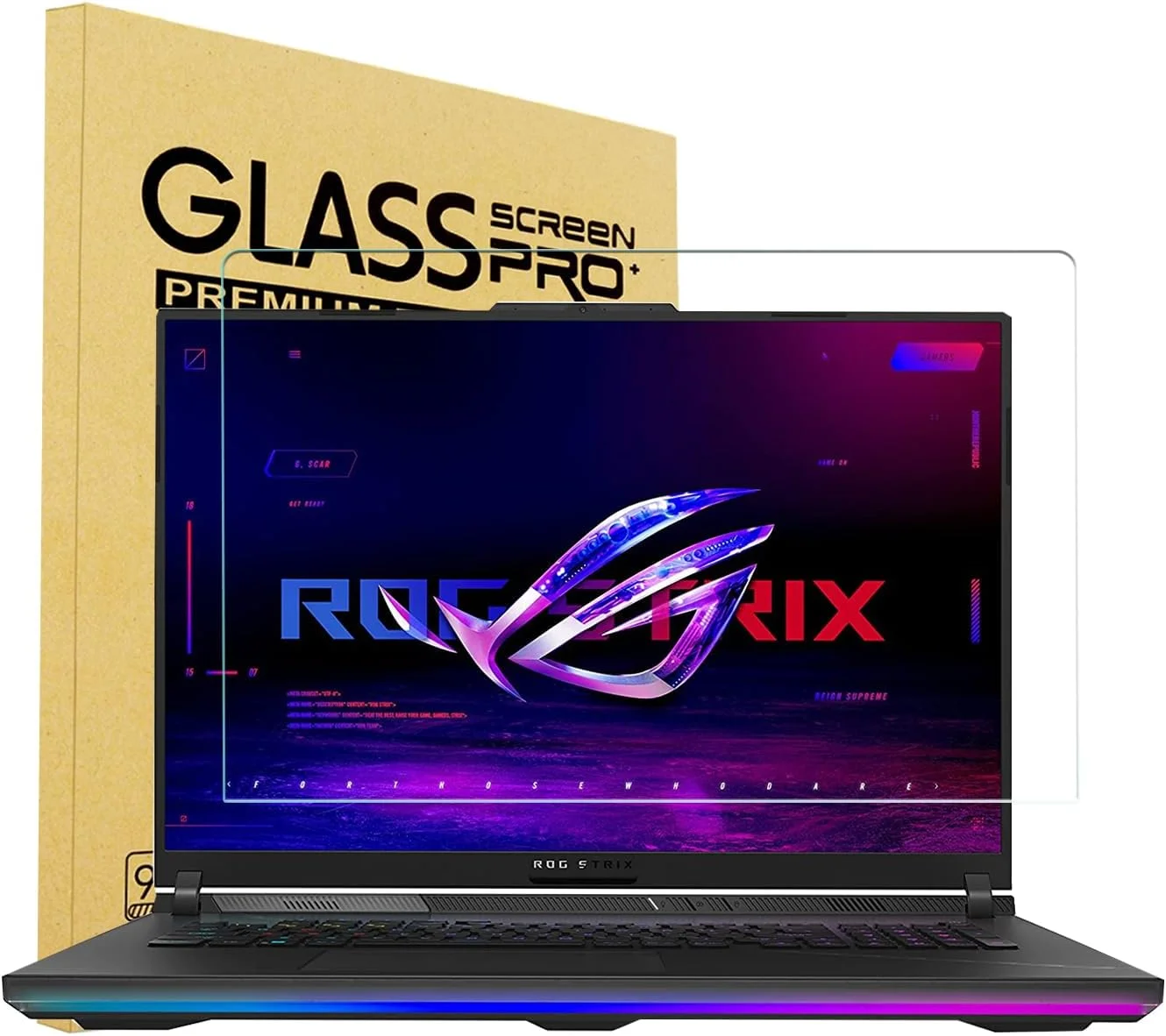 محافظ صفحه نمایش شیشه ای حرارت دیده 16 اینچی i-Tensodo برای لپ تاپ های گیمینگ 16 اینچی ASUS ROG/TUF، Zephyrus M16/Zephyrus Duo 16/Zephyrus G16/Flow X16/Strix G16 و لپ تاپ گیمینگ TUF A16، سختی 9H