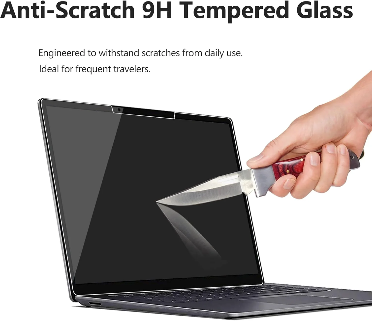 محافظ صفحه نمایش Adeway (دو عددی) برای Microsoft Surface Laptop 7 (AIPC 2024)، 13.8 اینچ، شیشه حرارت دیده، فوق العاده شفاف، لمس صاف، ضد خش