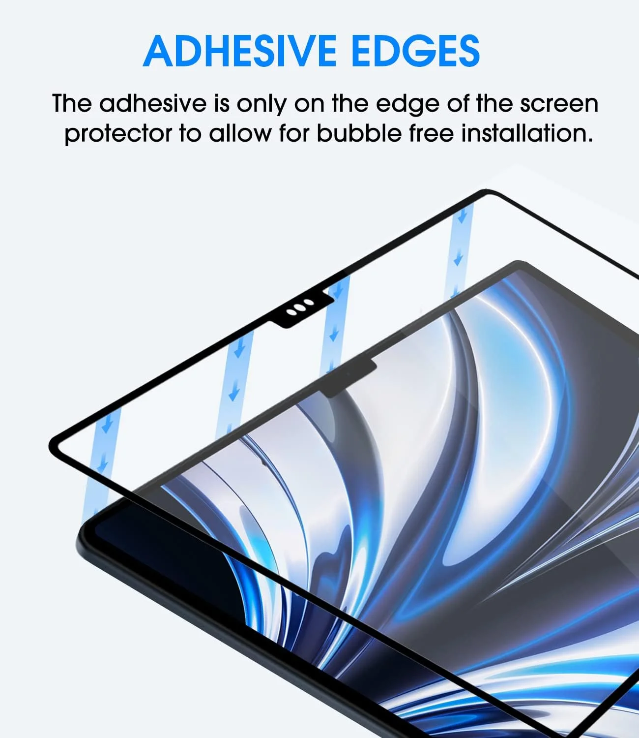 محافظ صفحه نمایش amFilm برای مک بوک ایر 13.6 اینچی (2025, M4) (2024, M3) (2022, M2) شیشه حرارت دیده مدل A2681 [سختی 9H] [ضد خش] [ضد اثر انگشت]، 1 عدد