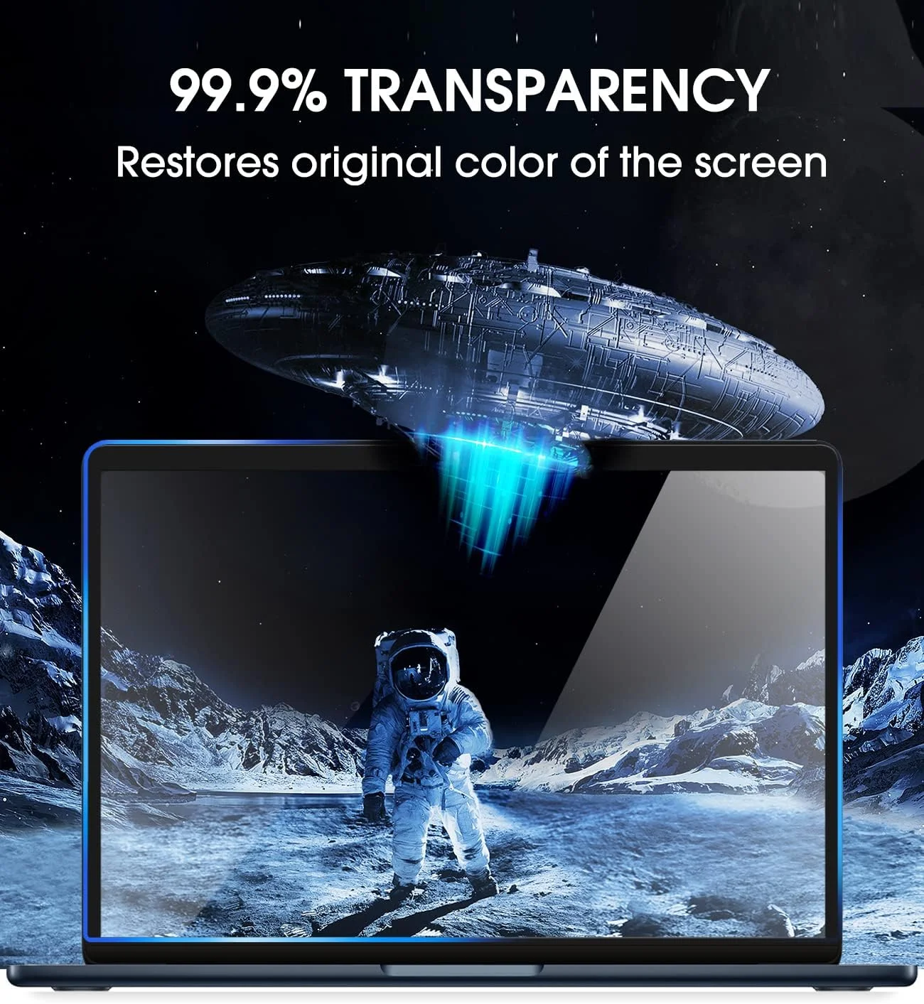محافظ صفحه نمایش amFilm برای مک بوک ایر 13.6 اینچی (2025, M4) (2024, M3) (2022, M2) شیشه حرارت دیده مدل A2681 [سختی 9H] [ضد خش] [ضد اثر انگشت]، 1 عدد