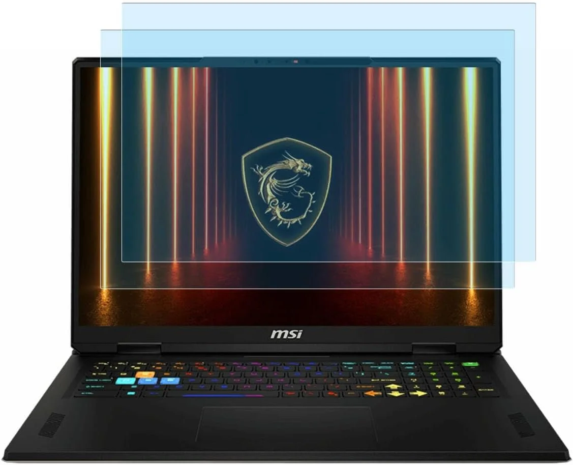محافظ صفحه نمایش 2 عددی برای لپ تاپ گیمینگ MSI 18 اینچی MSI Stealth 18/Stealth A18 AI، Titan 18HX AI، Raider A18H/Raider 18HX AI، Vector A18 HX/Crosshair 18 HX AI 18 اینچی فیلتر ضد نور آبی و ضد اشعه ماوراء بنفش