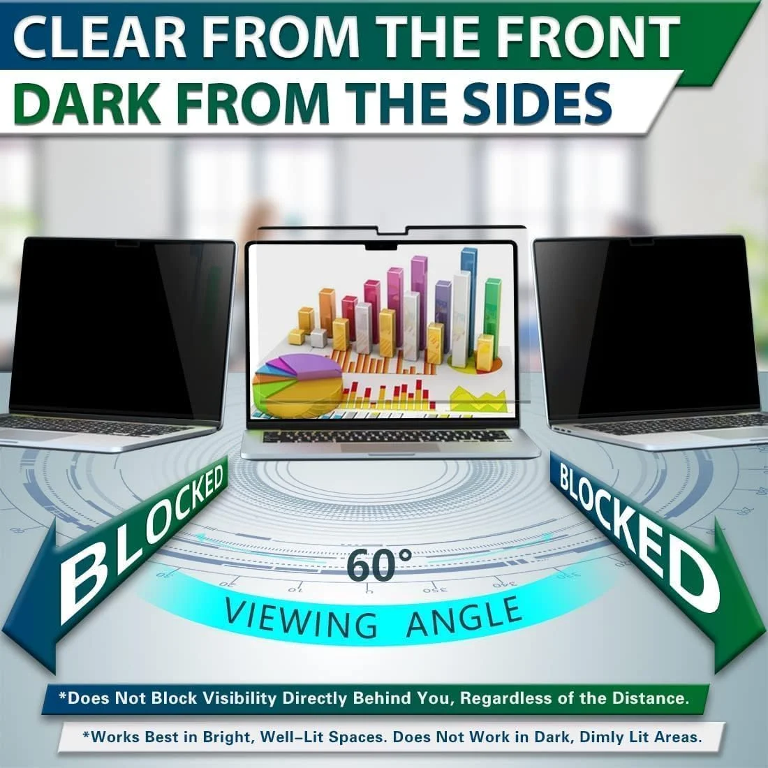 محافظ صفحه نمایش مغناطیسی STARY برای مک بوک پرو ۱۴.۲ اینچی M4, M3, M2, M1 (۲۰۲۱-۲۰۲۵) - ضد تابش نور، ضد نور آبی، ضد اثر انگشت، فیلتر حریم خصوصی