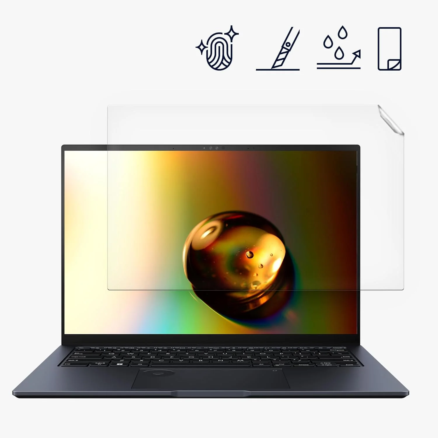 محافظ صفحه نمایش مات kwmobile سازگار با ASUS Zenbook 14 OLED 2024 14" - محافظ صفحه نمایش - فیلم محافظ صفحه نمایش ضد انعکاس