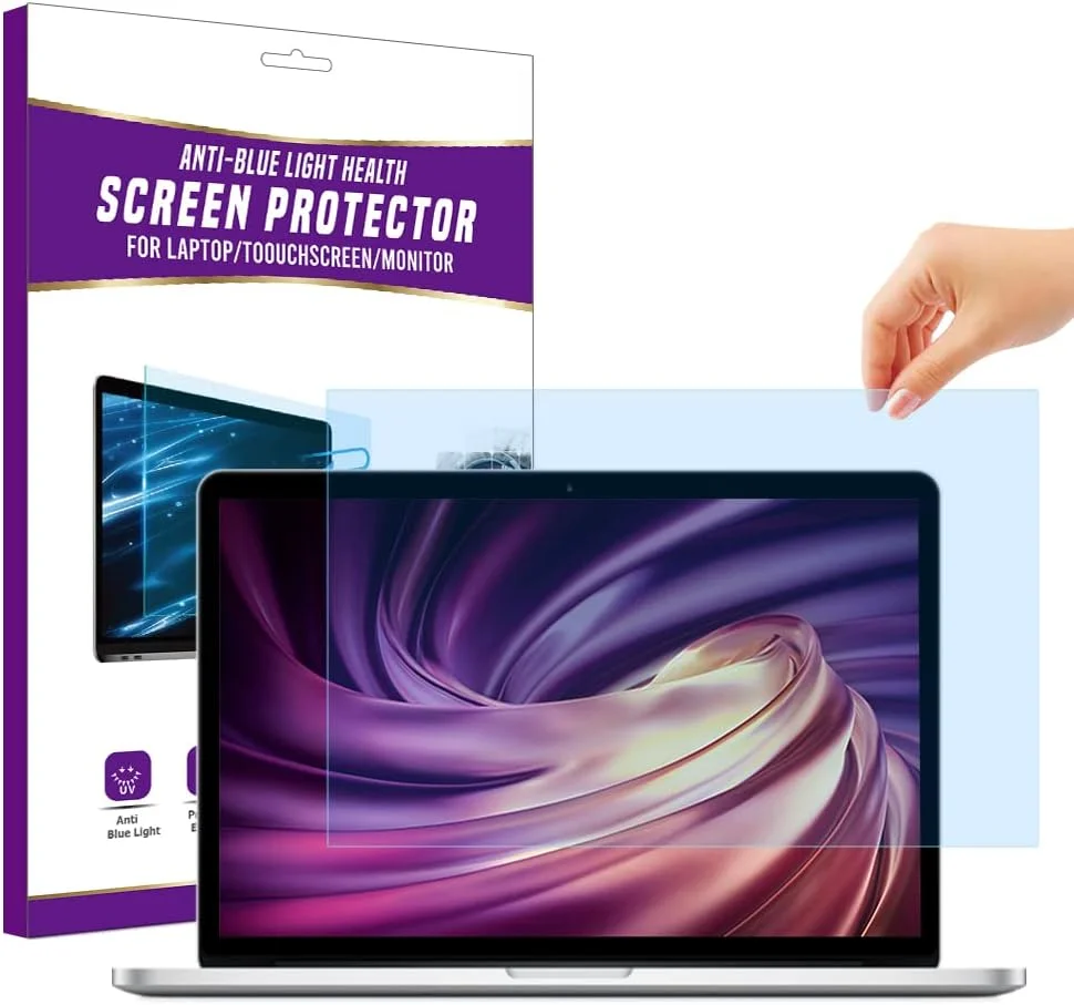 محافظ صفحه نمایش جداشدنی ۱۴ اینچی ممتاز ضد نور آبی AiMok، فیلم ضد تابش نور محافظ چشم، محافظ صفحه نمایش ضد نور آبی برای صفحه نمایش لپ تاپ (۱۴ اینچ ۱۶:۹)
