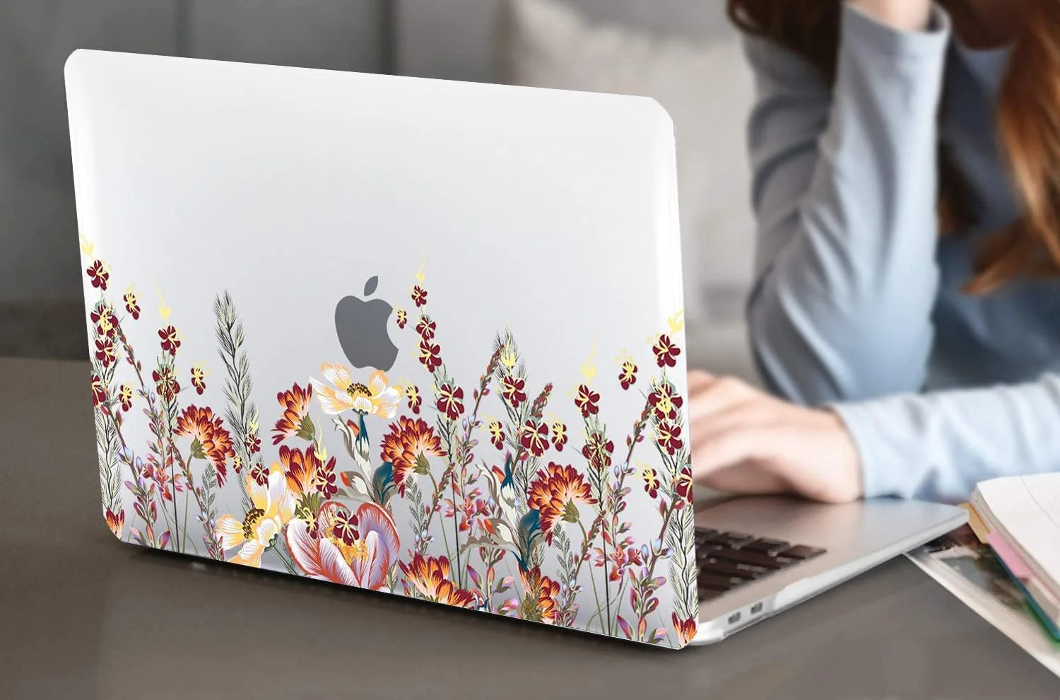 کاور محافظ سازگار با مک بوک پرو ۱۴ اینچ ۲۰۲۳ ۲۰۲۲ ۲۰۲۱ M3 A2918 A2992/M2 A2779/A2442 M1، شامل محافظ صفحه کلید EU و محافظ صفحه نمایش، طرح گلدار