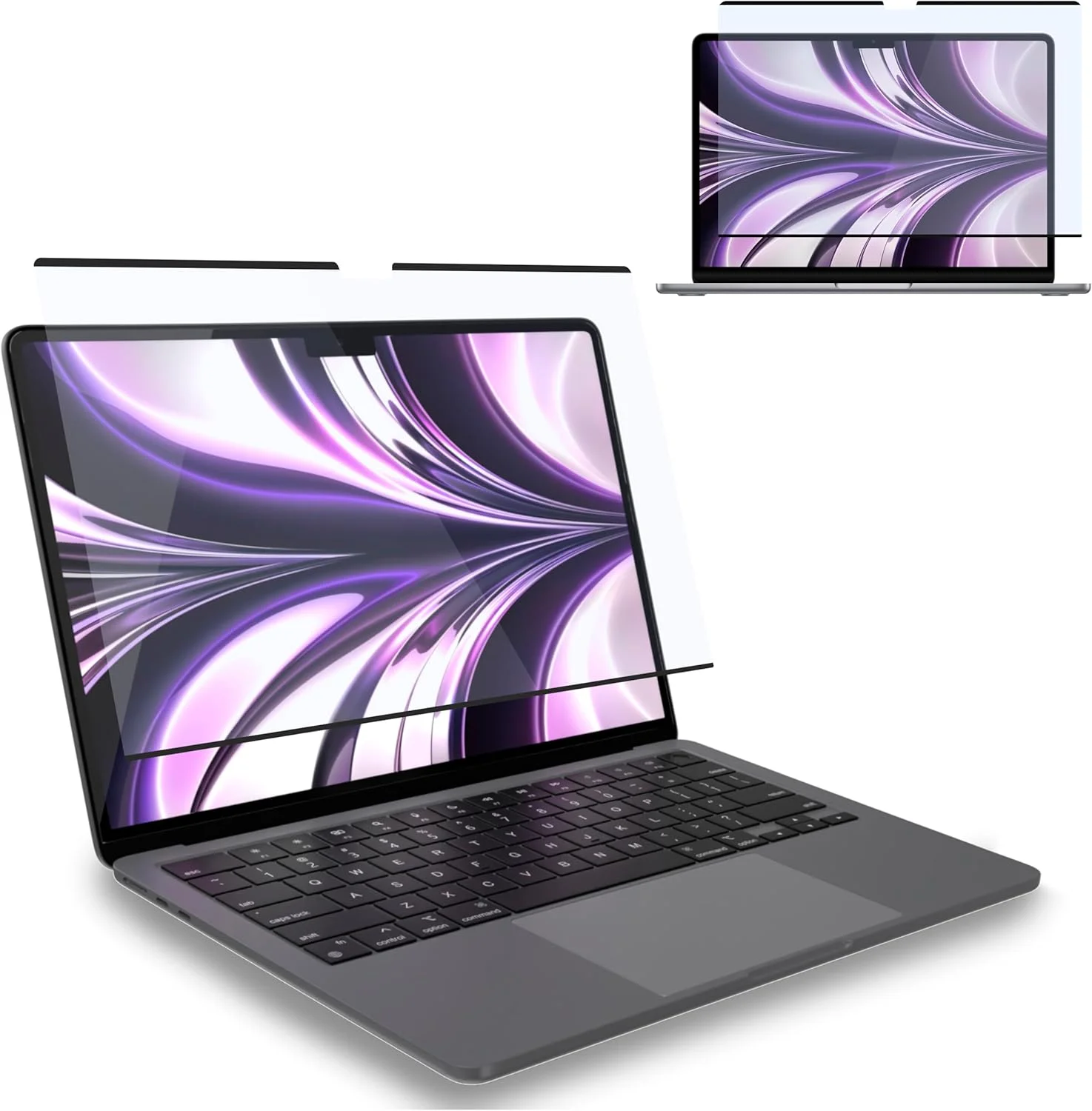 محافظ صفحه نمایش مغناطیسی نور آبی [مات] سازگار با اپل مک بوک ایر ۱۳.۶ اینچ [مدل A2681-2022 M2] - فیلتر نور آبی قابل جدا شدن