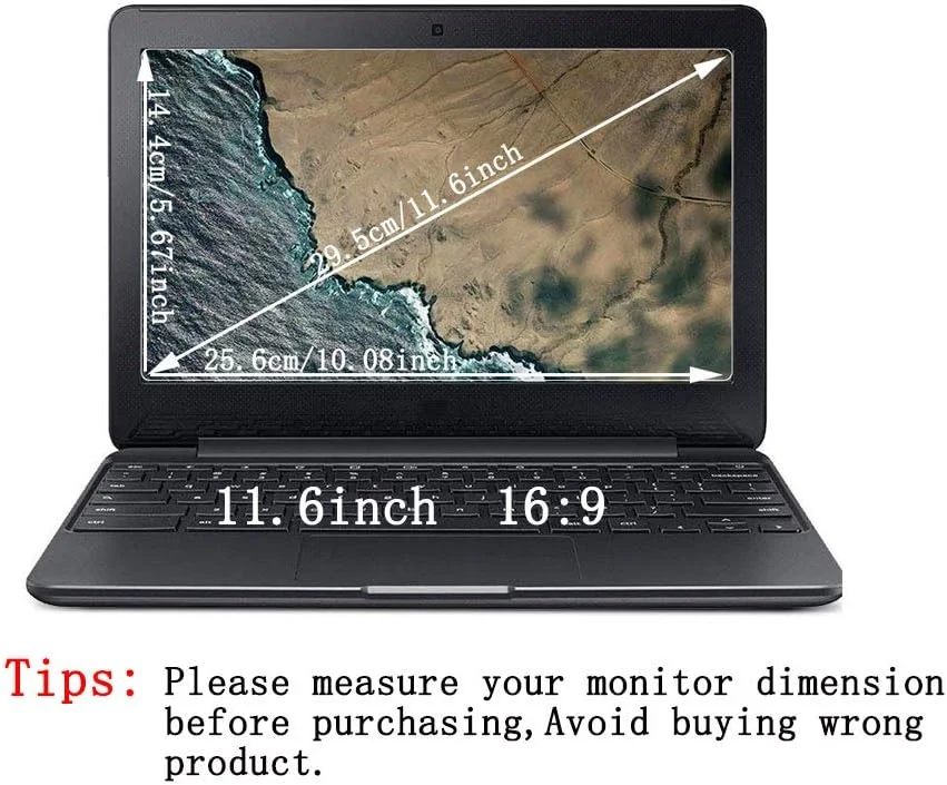 محافظ صفحه نمایش لپ تاپ، 29.5 سانتی متر (11.6 اینچ)، سختی 9H، شیشه حرارت دیده، محافظ صفحه نمایش برای ایسوس/اچ پی/دل/ایسر/سونی/سامسونگ/لنوو/توشیبا