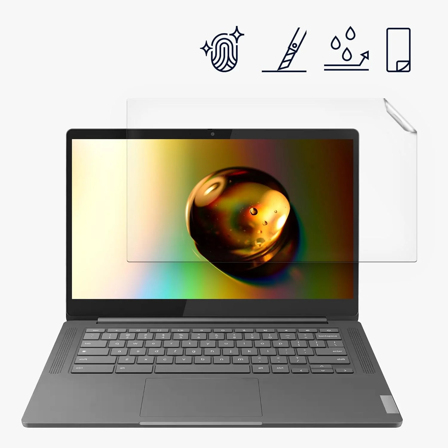 محافظ صفحه نمایش مات kwmobile سازگار با Lenovo Chromebook IdeaPad Slim 3 14" - محافظ صفحه نمایش ضد انعکاس