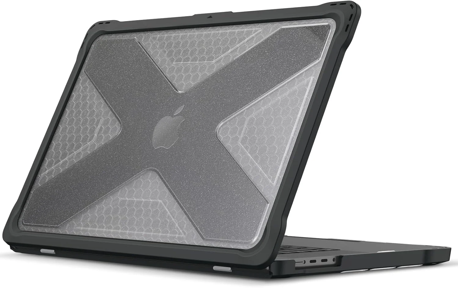 کاور محافظ Fintie سازگار با مک‌بوک ایر 15 اینچ M4 M3 M2 (مدل‌های 2025-2023) A3241 A3114 A2941، کاور محافظ هیبریدی مقاوم TPU، شفاف (اکلیلی)