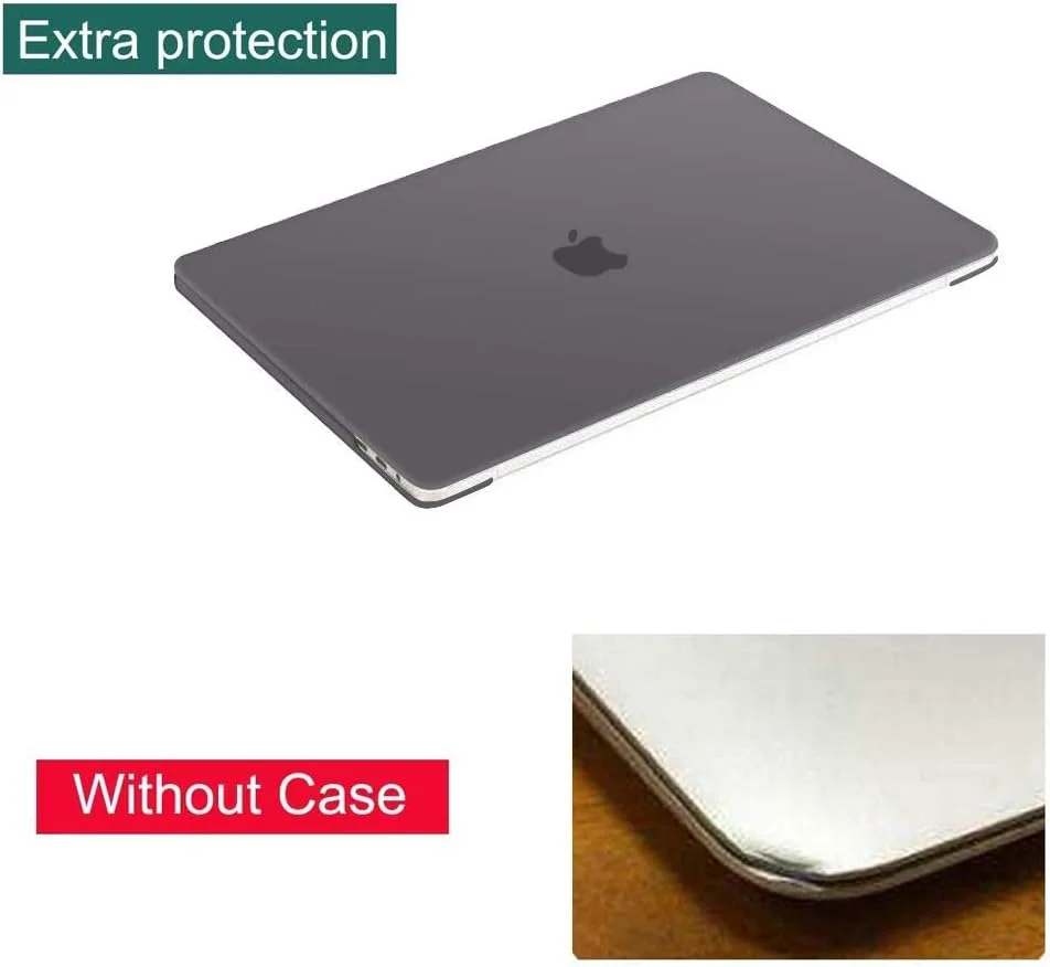 کاور موسیسو سازگار با مک بوک پرو ۱۶ اینچ مدل ۲۰۱۹ و ۲۰۲۰ (A2141) با تاچ بار و تاچ آیدی، هارد شل پلاستیکی، محافظ کیبورد، محافظ صفحه نمایش و کیف نگهداری، خاکستری