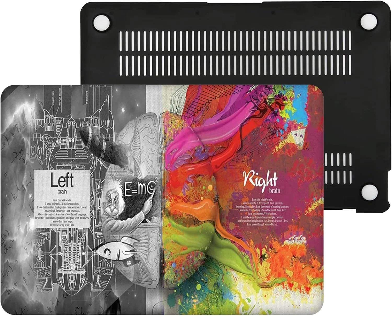 کاور محافظ سازگار با مک بوک ایر ۱۳ اینچ مدل های ۲۰۲۲ ۲۰۲۱ ۲۰۲۰ A2337/A2179 با صفحه نمایش رتینا، شامل کاور محافظ، محافظ کیبورد EU و محافظ صفحه نمایش، طرح نیمکره های مغز