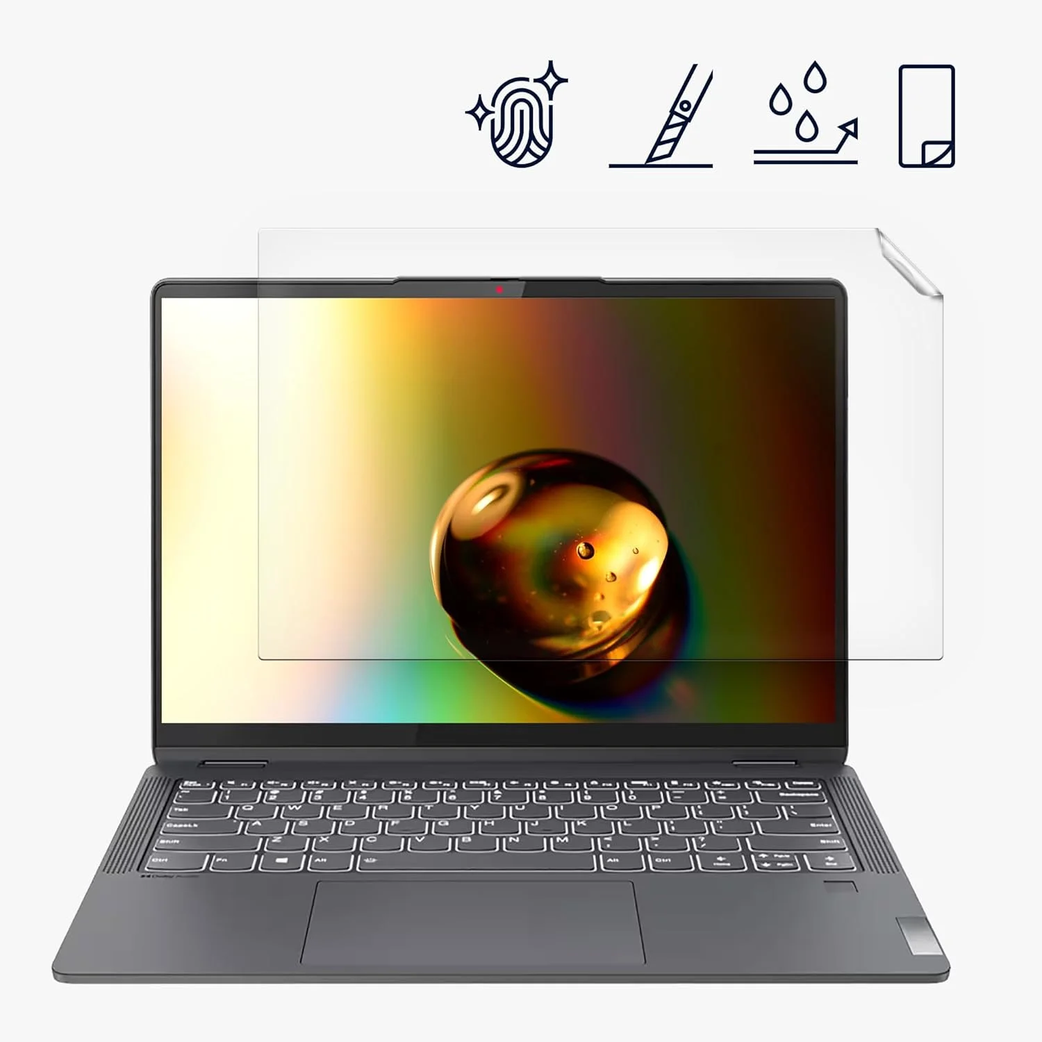محافظ صفحه نمایش مات kwmobile سازگار با Lenovo IdeaPad Flex 5 14" - محافظ صفحه نمایش ضد انعکاس