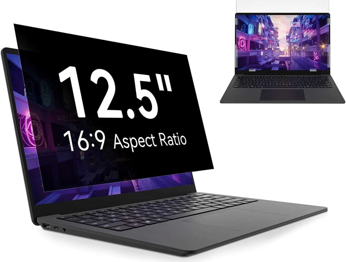 محافظ صفحه نمایش حریم خصوصی 12.5 اینچی با نسبت تصویر 16:9، سازگار با HP/Dell/Acer/Lenovo/Thinkpad/ASUS/Sony، محافظ نور آبی قابل جدا شدن، محافظ صفحه نمایش ممتاز