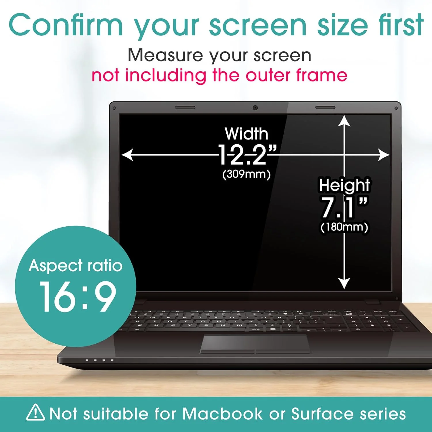 محافظ حریم خصوصی مغناطیسی لپ تاپ BELLEMOND ۱۴ اینچی ۱۶:۹ - محافظ صفحه نمایش کامپیوتر، محافظ صفحه نمایش ضد لغزش و قابل جابجایی با کاهش نور خیره کننده و نور آبی - ۱