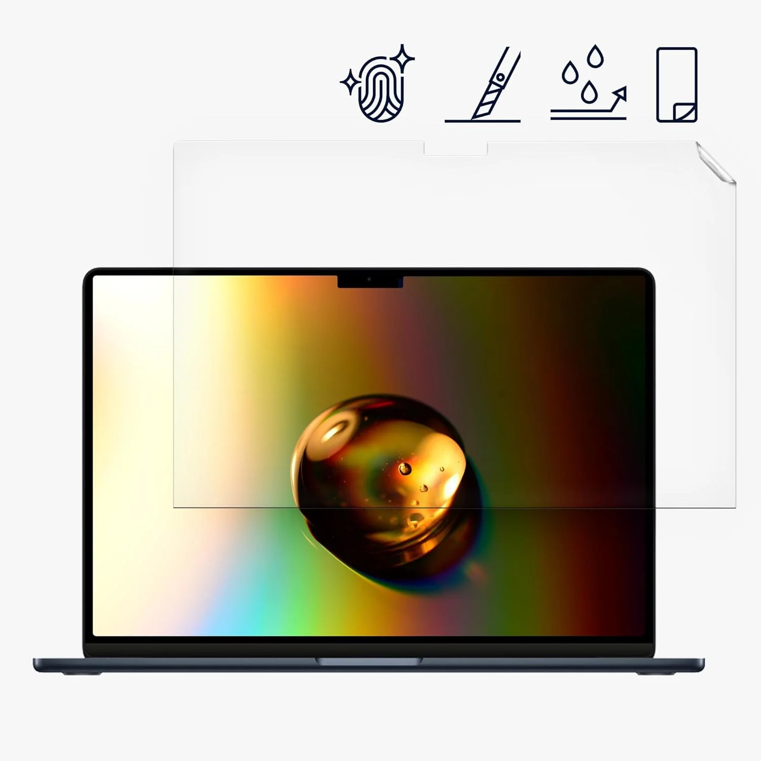 محافظ صفحه نمایش مات kwmobile سازگار با Apple MacBook Air 15 2023 M2 (A2941) - محافظ صفحه نمایش